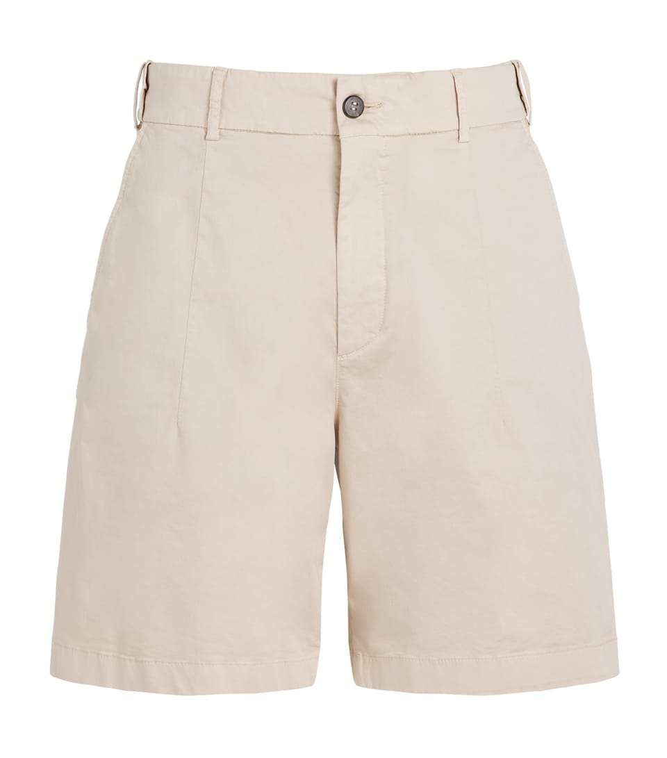 Eleventy Mens Stretch-Cotton Chino Shorts Sabbia