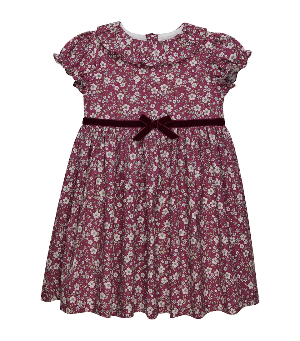 Trotters Floral Maggie Dress (2-5 Years) Claret