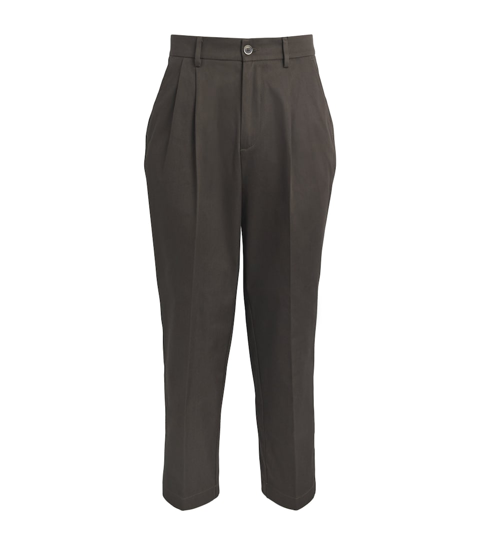 Cotton Pleated Trousers