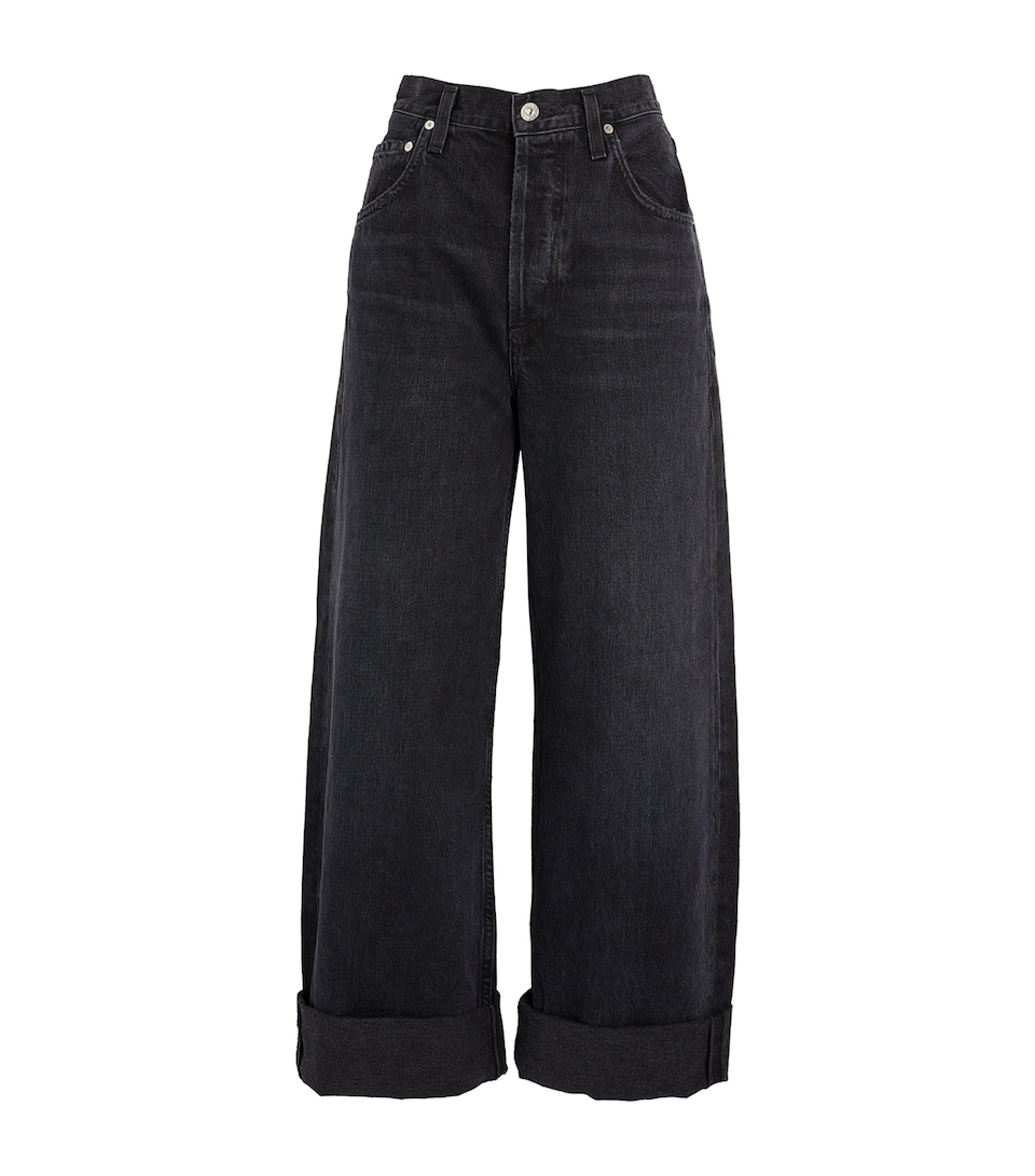 Citizens of Humanity Womens Ayla Mid-Rise Wide-Leg Jeans Voila
