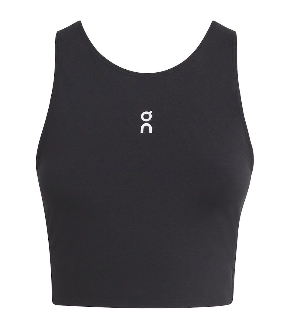 On Womens Court Cropped Tank Top Black