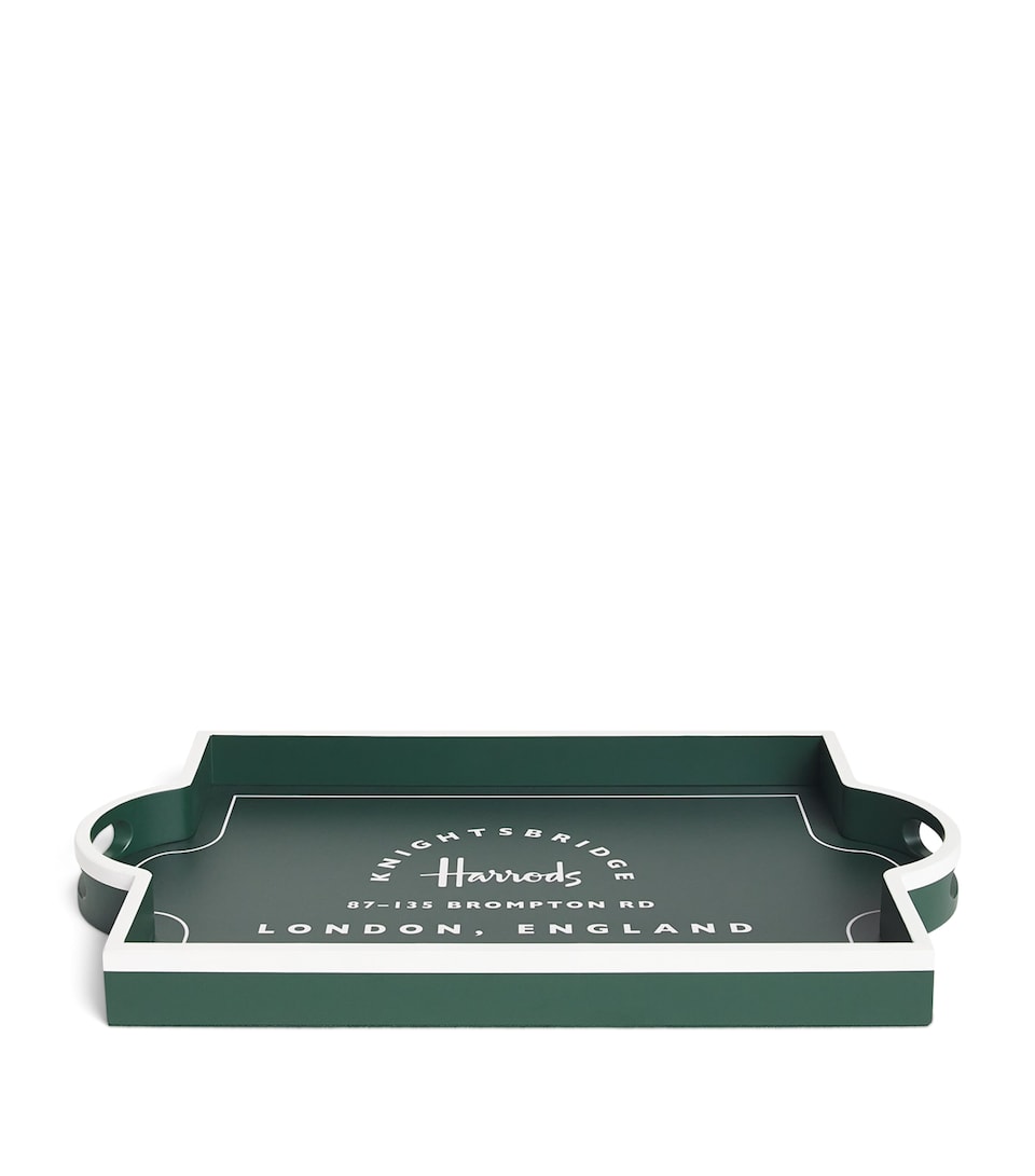 Harrods Medium Stackable Tray (49cm x 30cm) Harrods Green