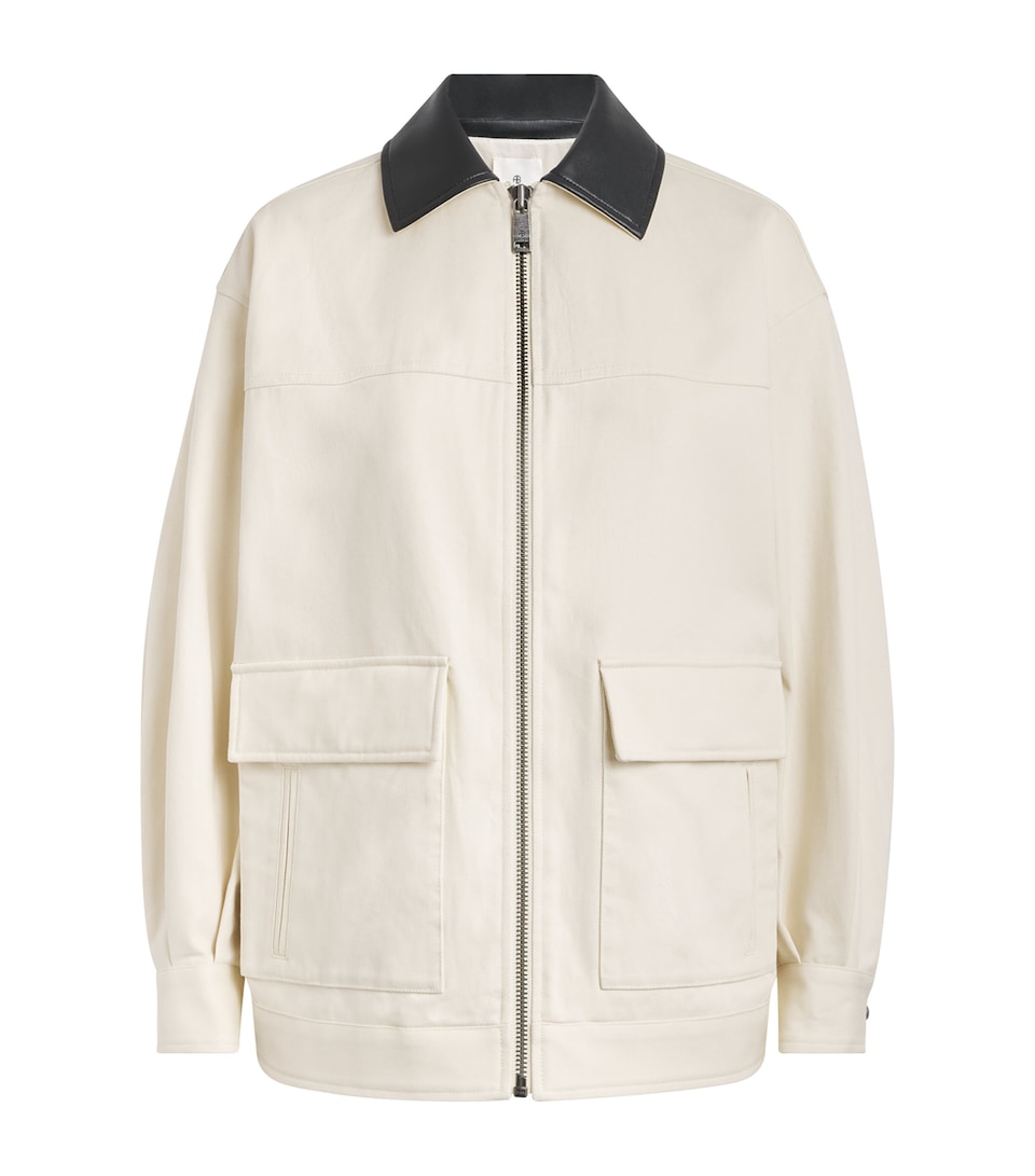 ANINE BING Womens Cotton Holden Jacket Ecru