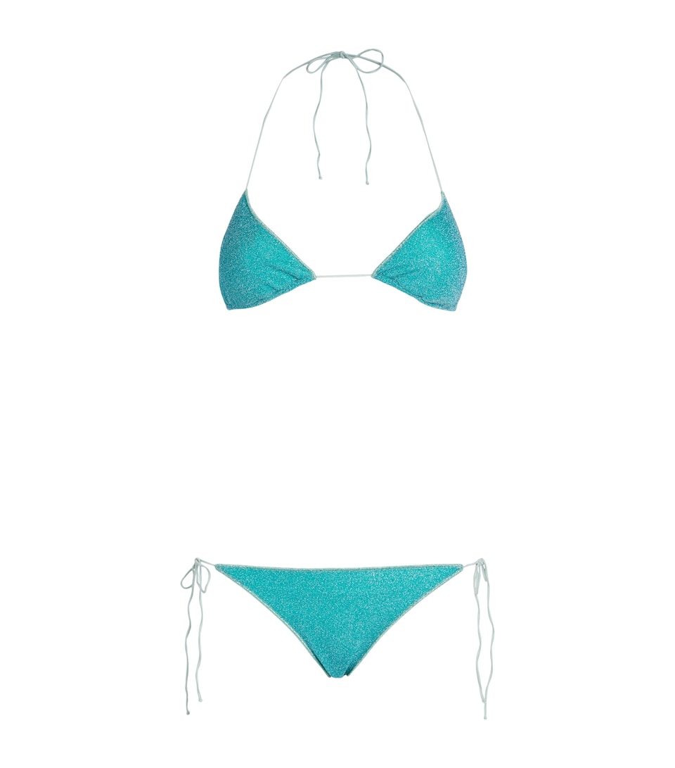 Oséree Womens Metallic Lumière Bikini Sea Turquoise