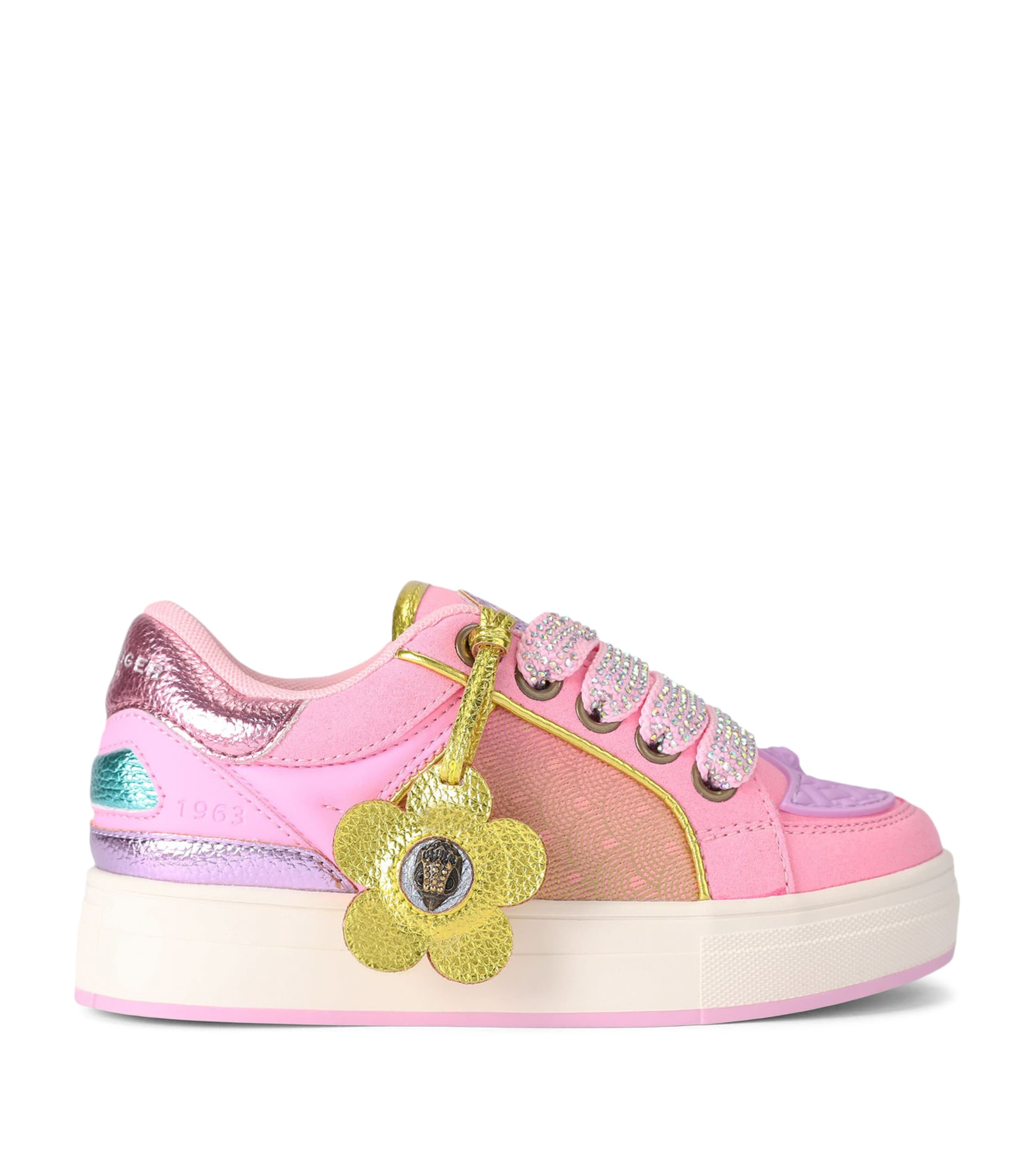 Kurt Geiger London Suede Mini Southbank Tag Sneakers Pale Pink