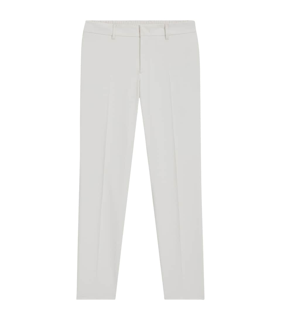Water-Repellent Slim Suit Trousers