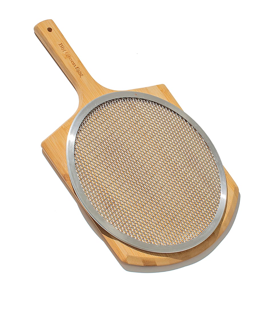 Big Green Egg Bamboo Pizza Peel and Screen Wood