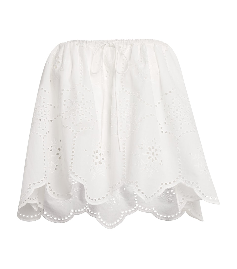 Matteau Womens Broderie Anglaise Mini Skirt Whitewhi