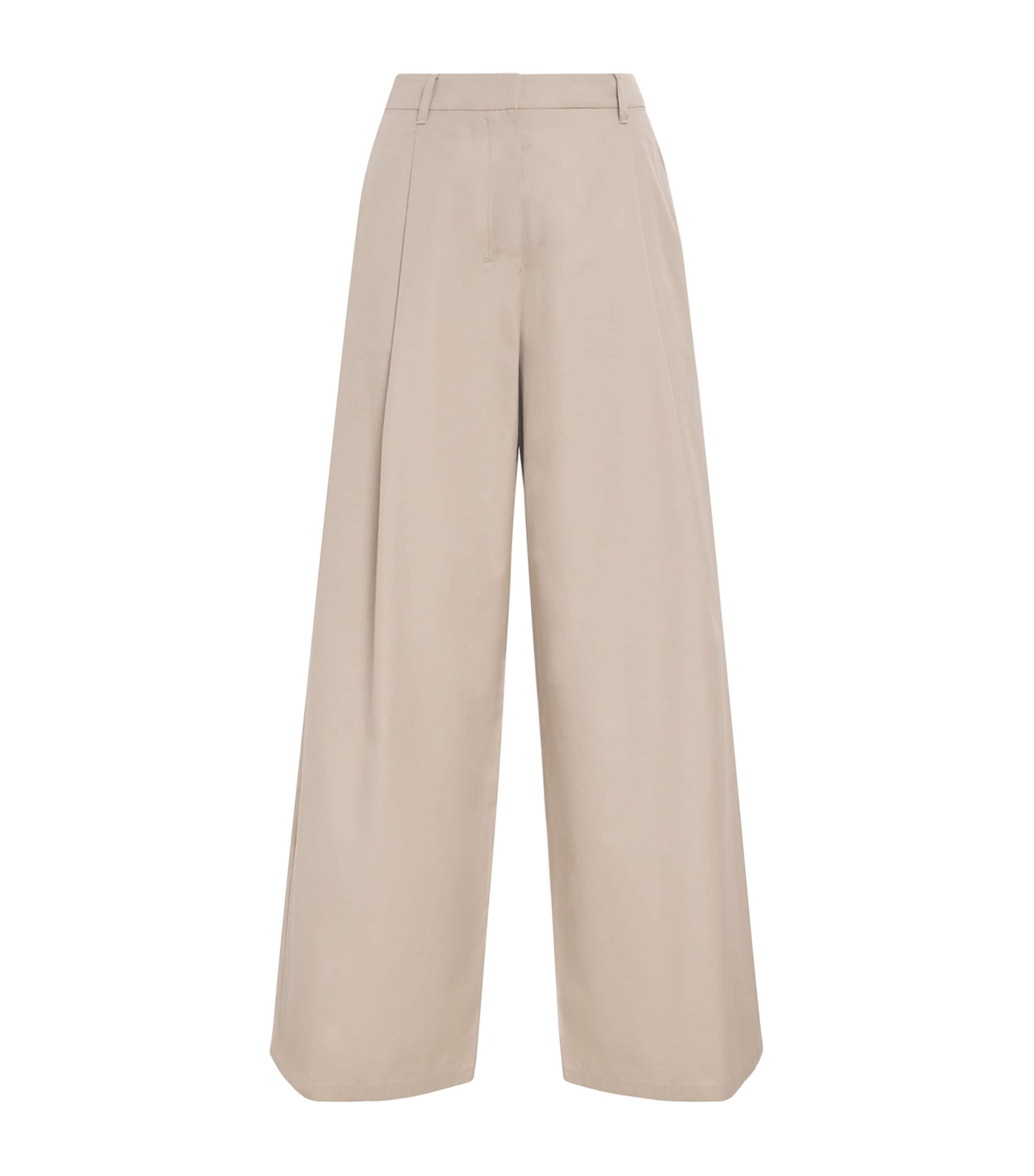 Cotton Poplin Wide-Leg Nora Trousers