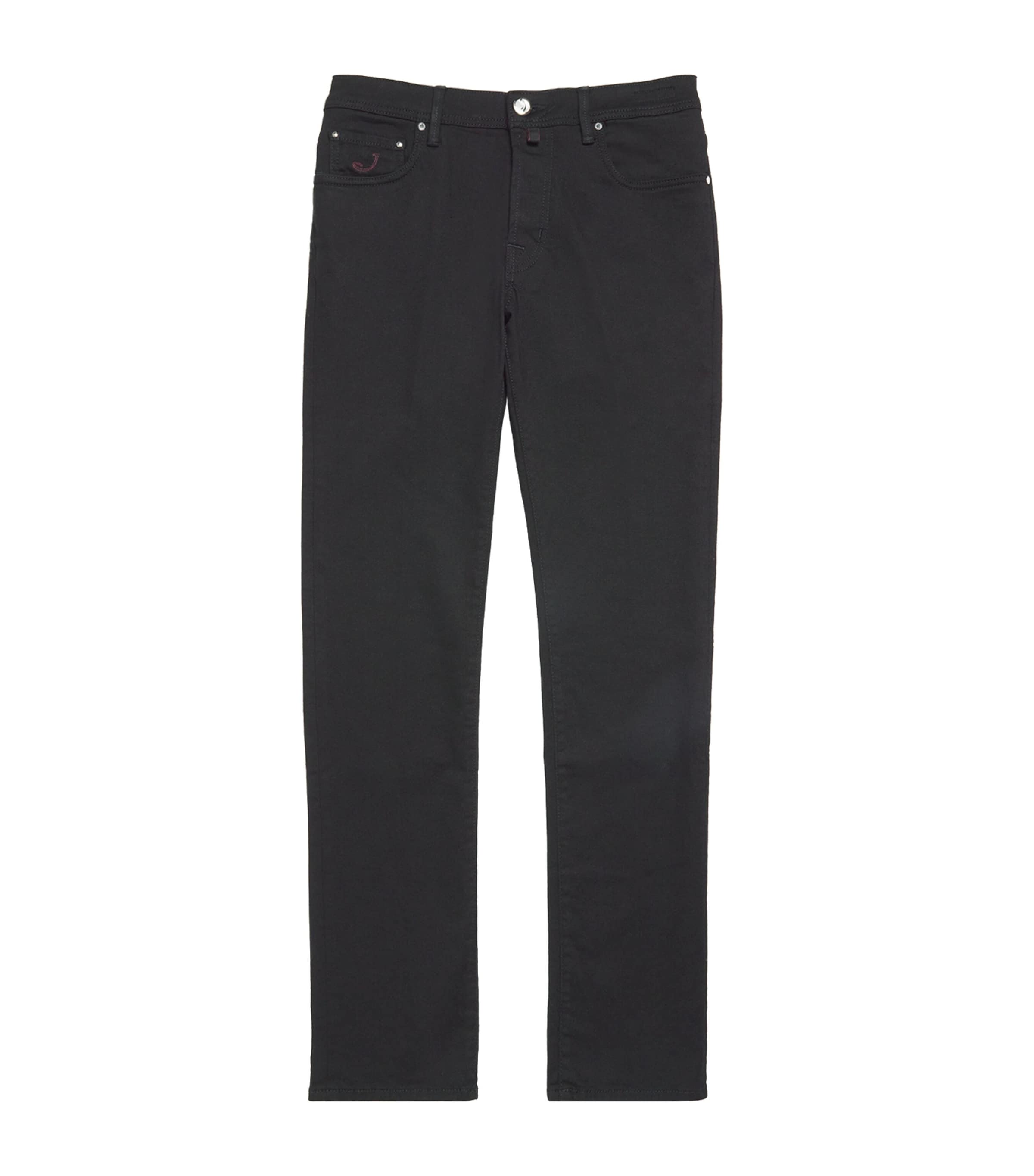 Jacob Cohën Mens Limited Edition Lizardskin-Patch Bard Slim Jeans