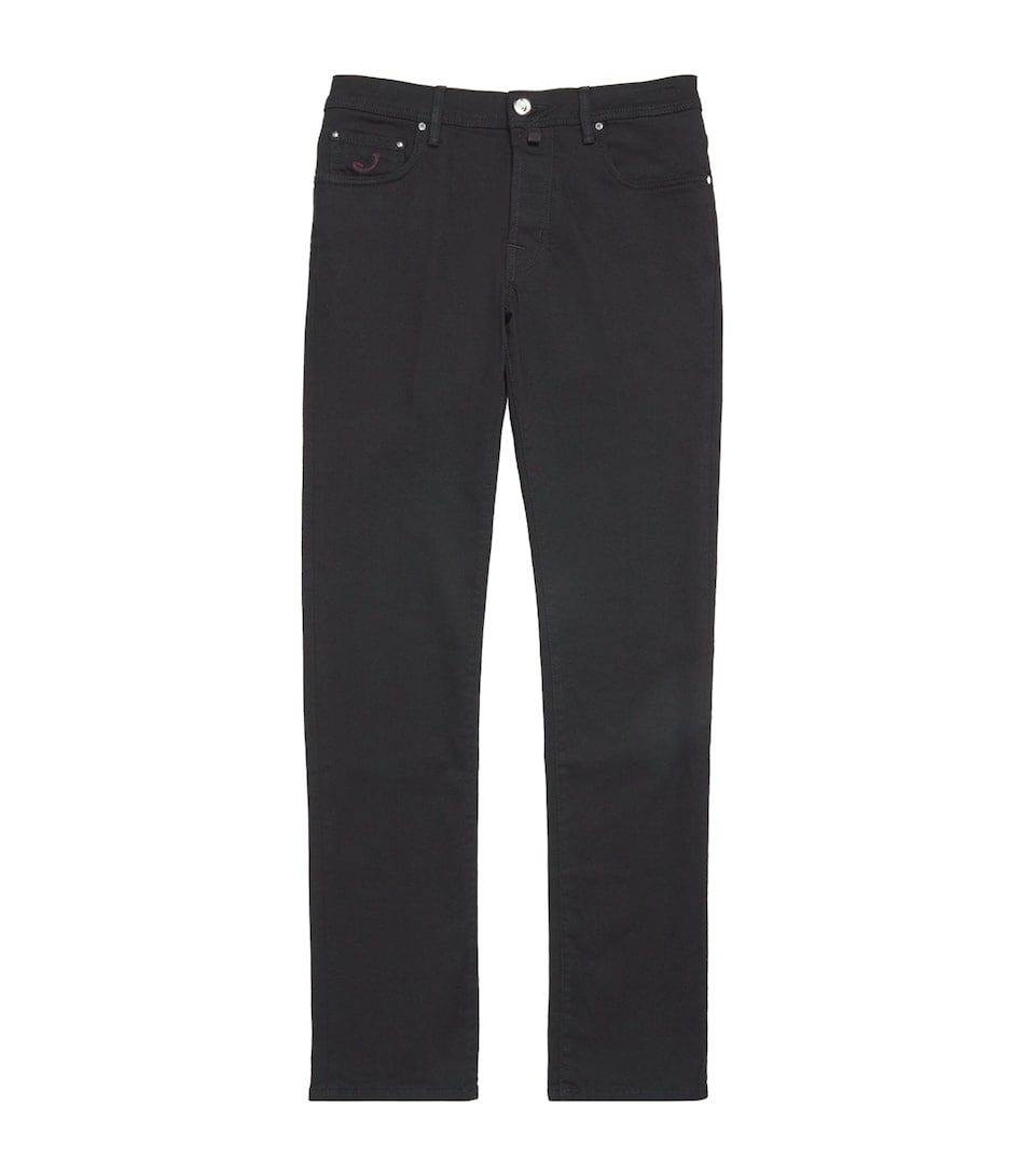 Jacob Cohën Mens Limited Edition Lizardskin-Patch Bard Slim Jeans