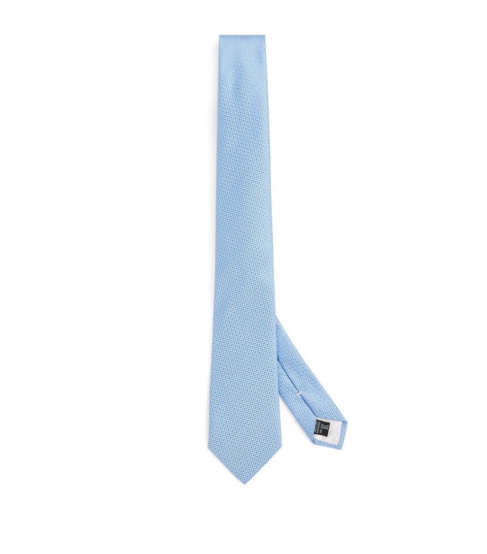 Silk Geometric Jacquard Tie