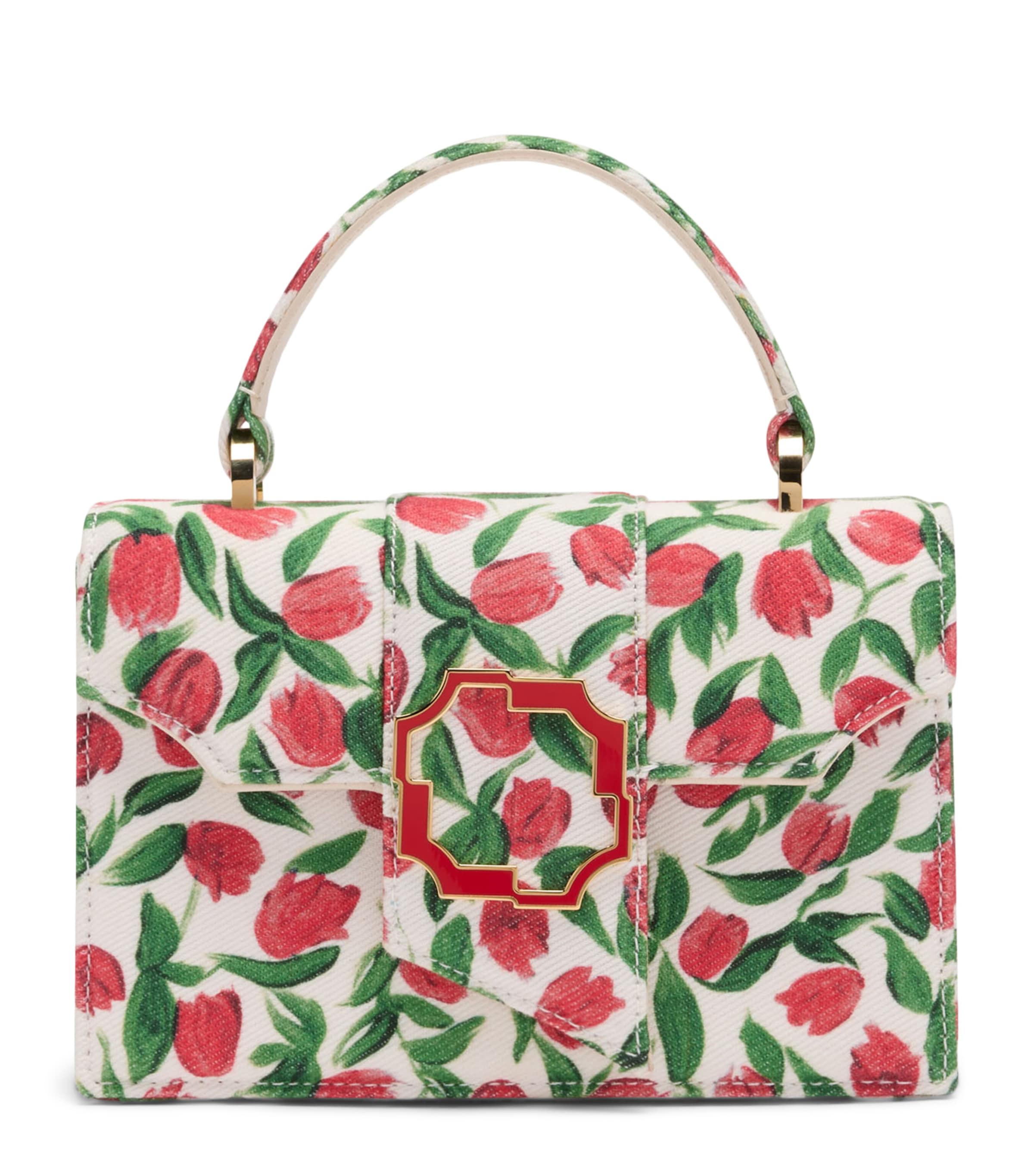 Malone Souliers Mini Canvas Audrey Top-Handle Bag Red