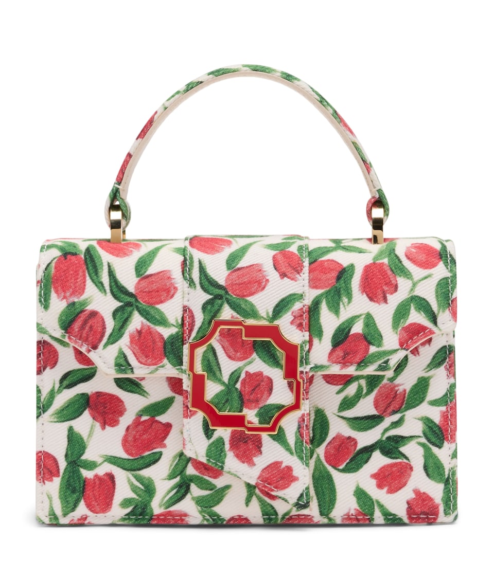 Malone Souliers Mini Canvas Audrey Top-Handle Bag Red