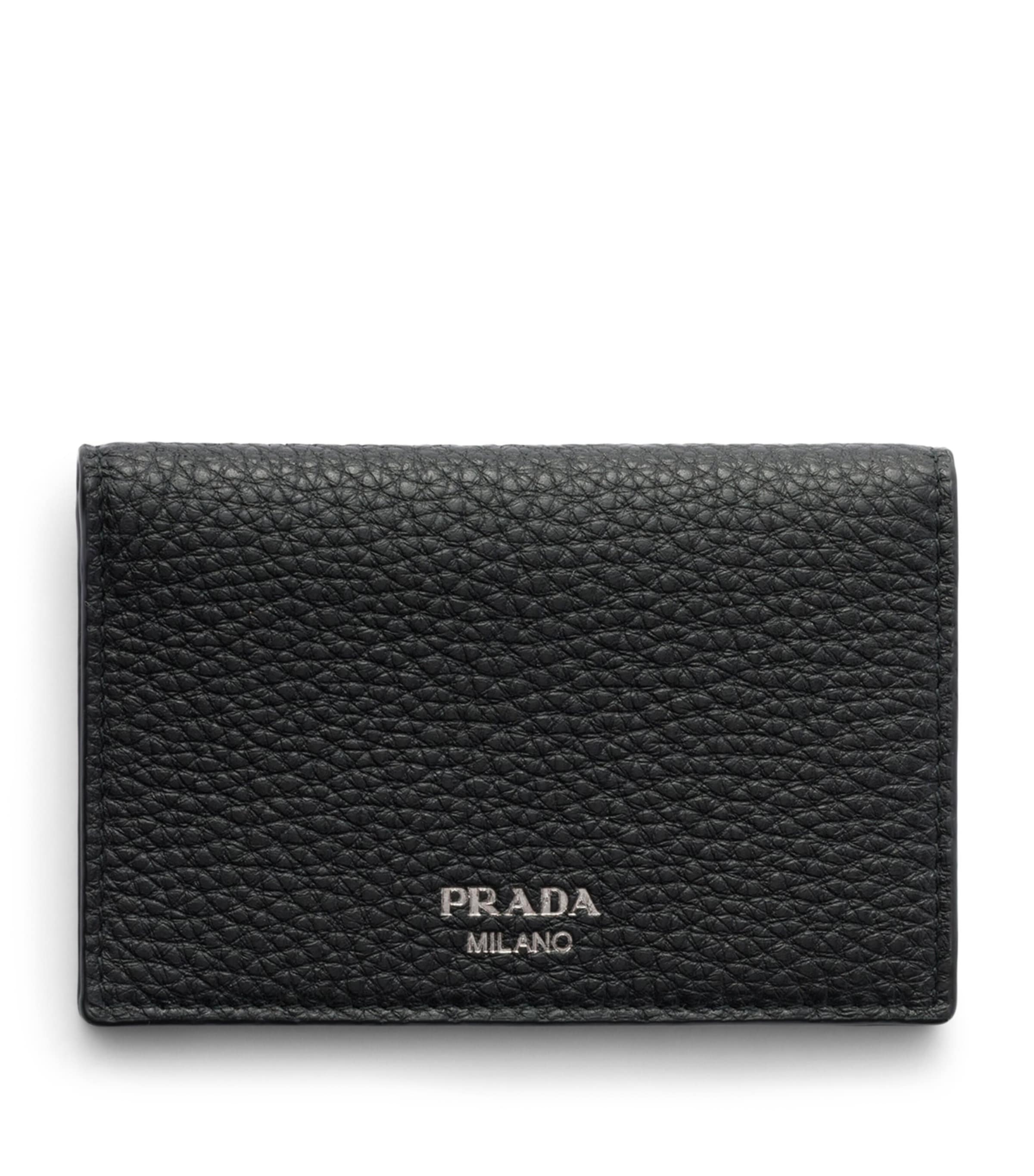 Prada Leather Card Holder Black