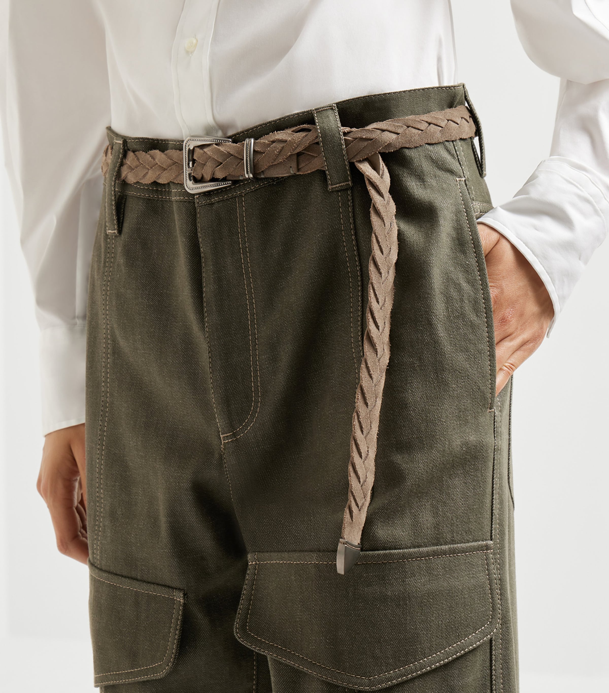 Leather Braided Belt