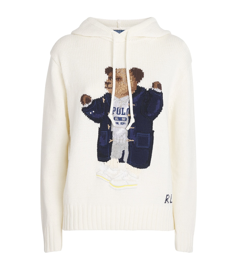 Cotton-Linen Polo Bear Hoodie