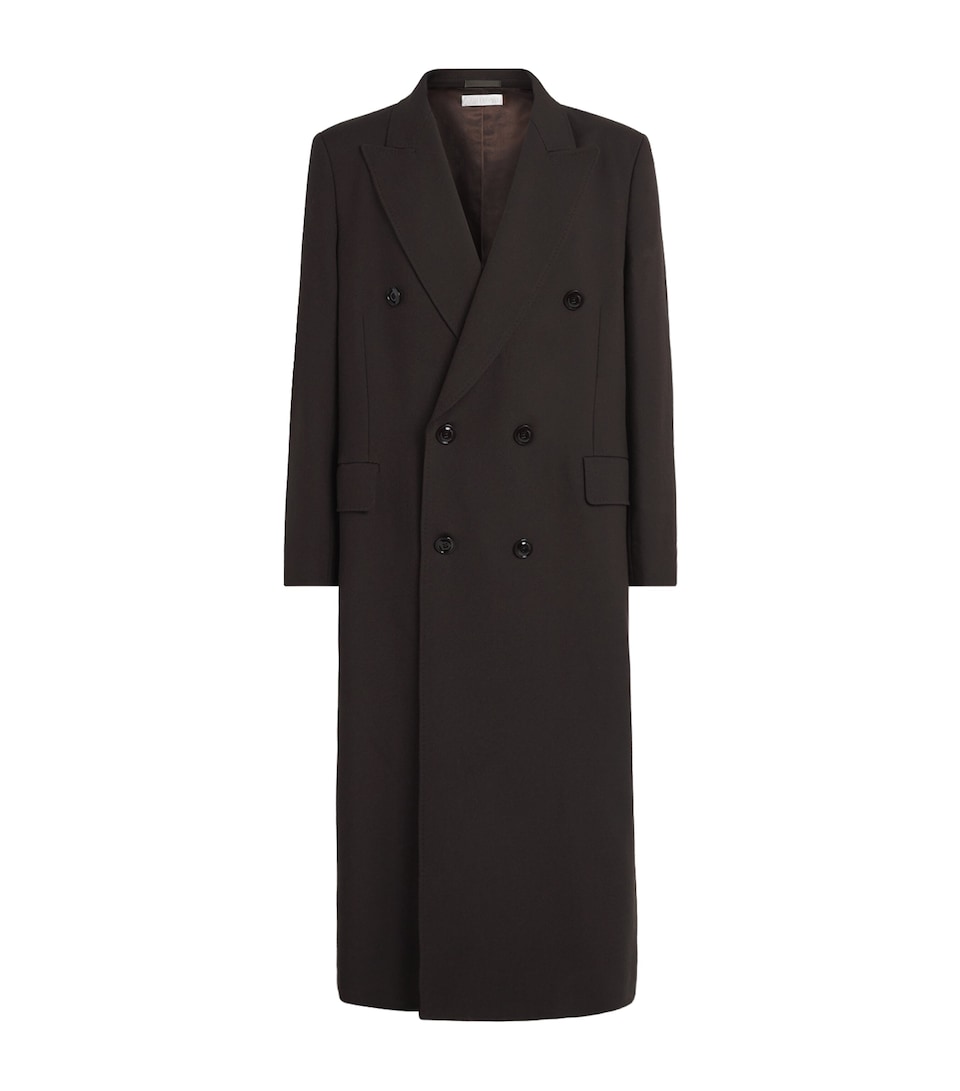 Our Legacy Mens Virgin Wool Extended Whale Coat Deep Pangoa Wool