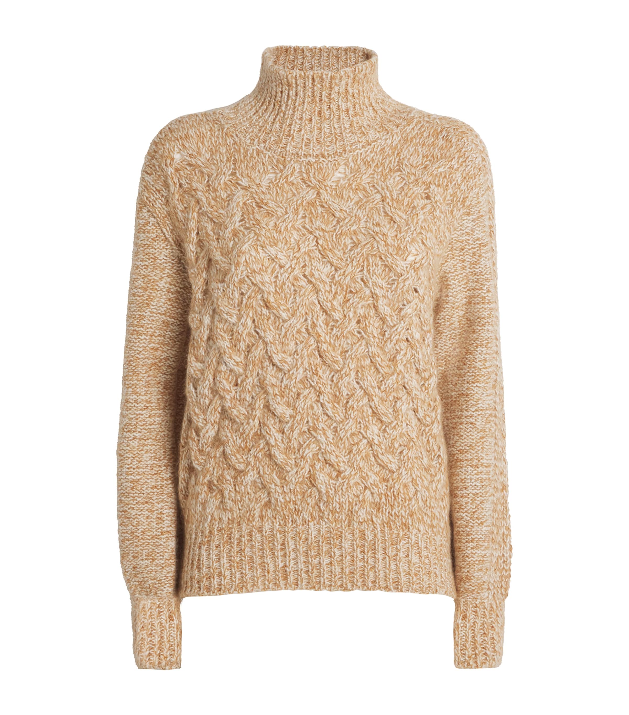 Wool-Blend Metallic Knitted Sweater