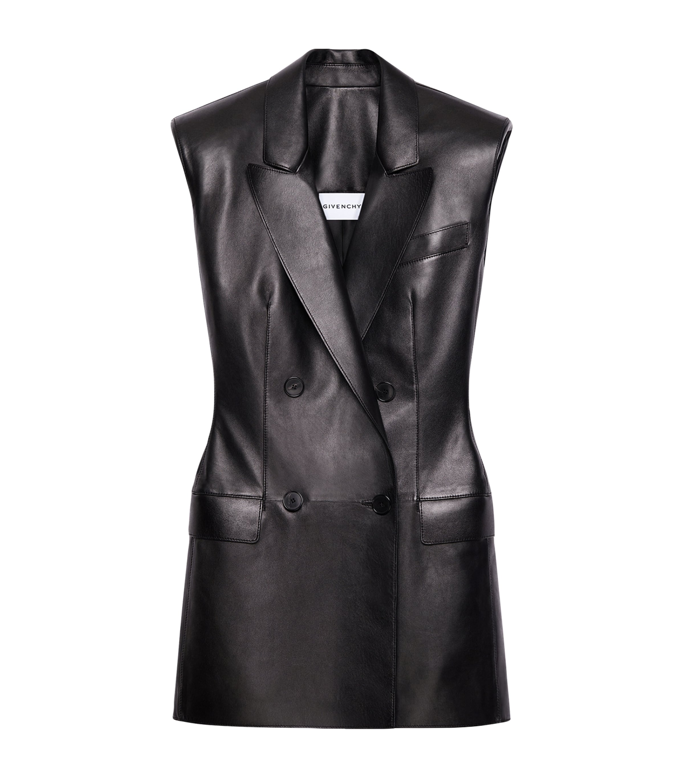 Sleeveless Leather Jacket