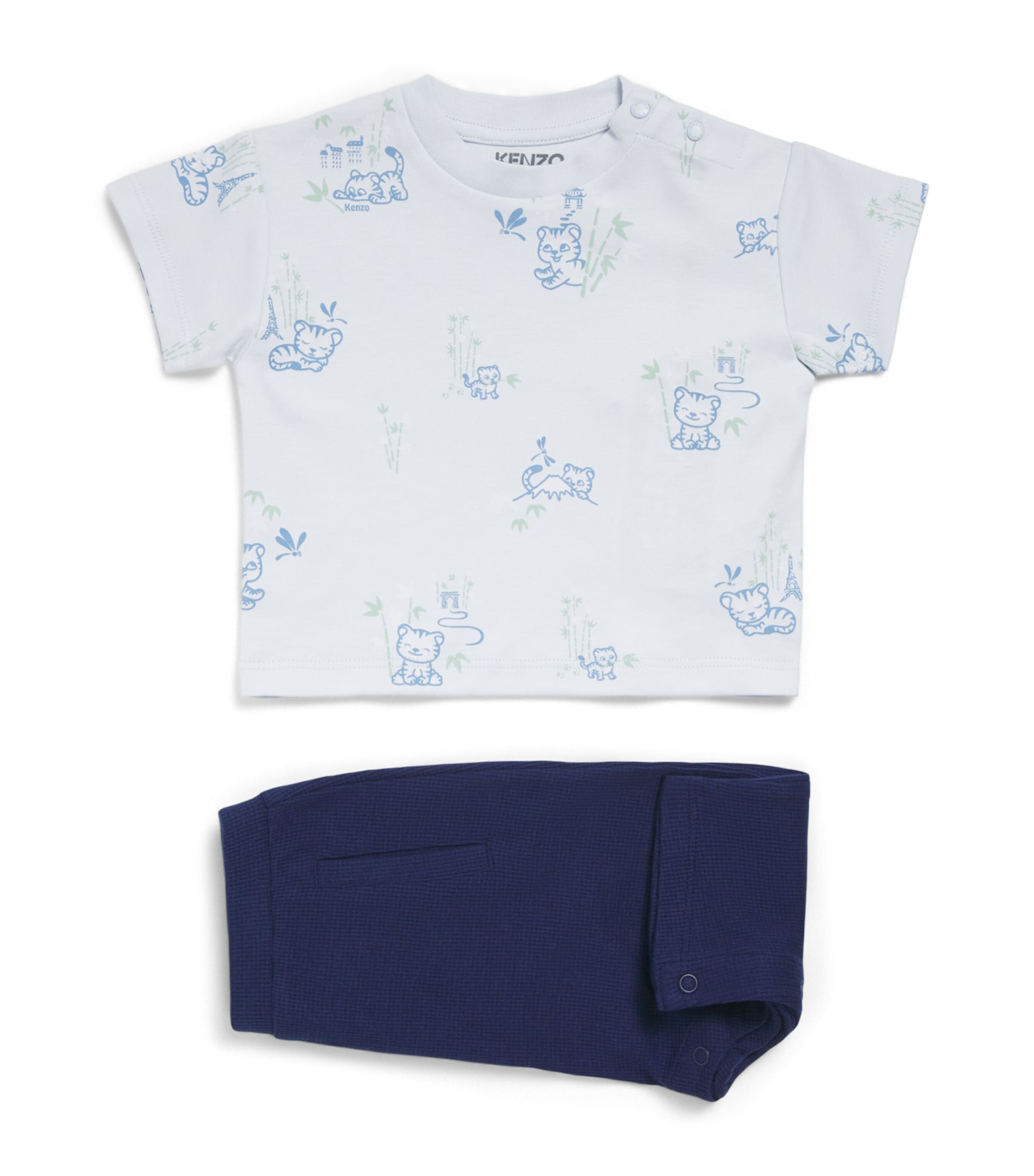 Cotton Printed T-Shirt and Trousers Set (3-24 Months)