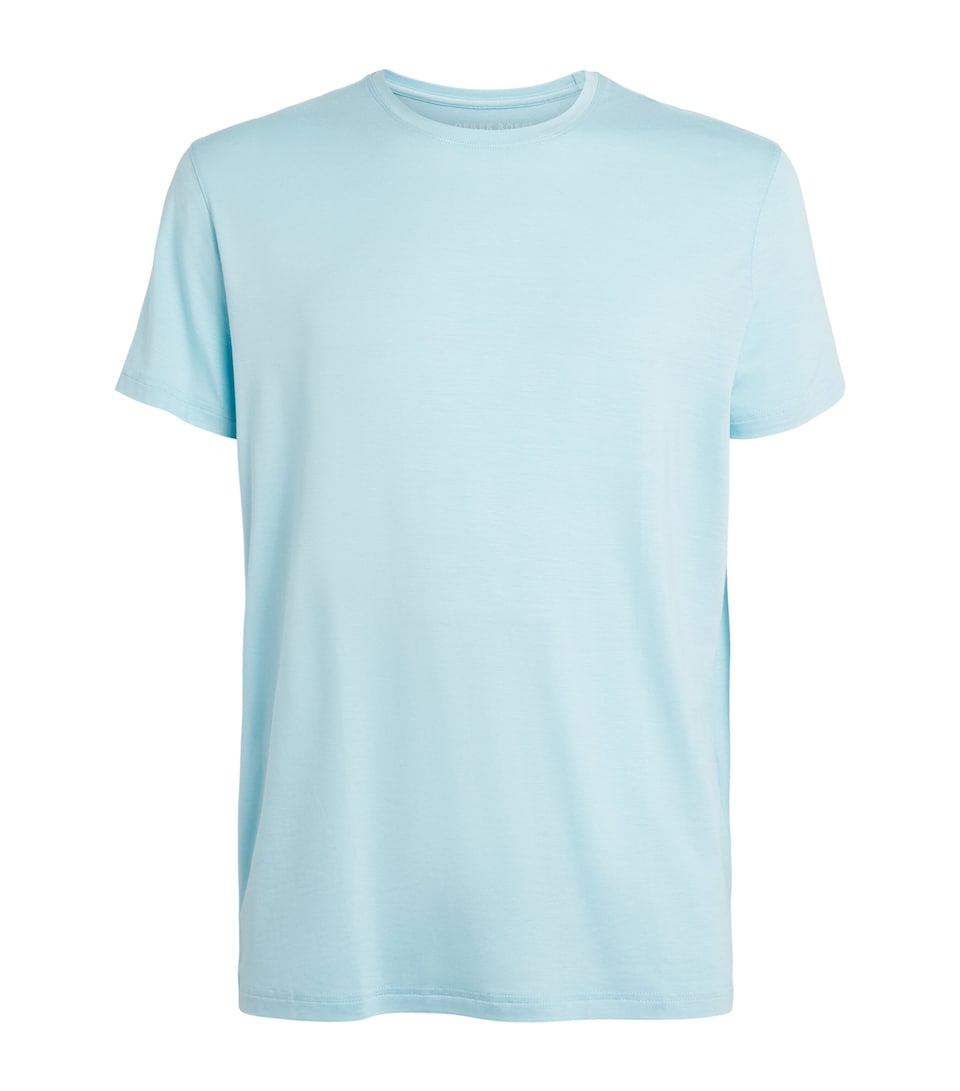 Derek Rose Mens Basel Lounge T-Shirt Blu