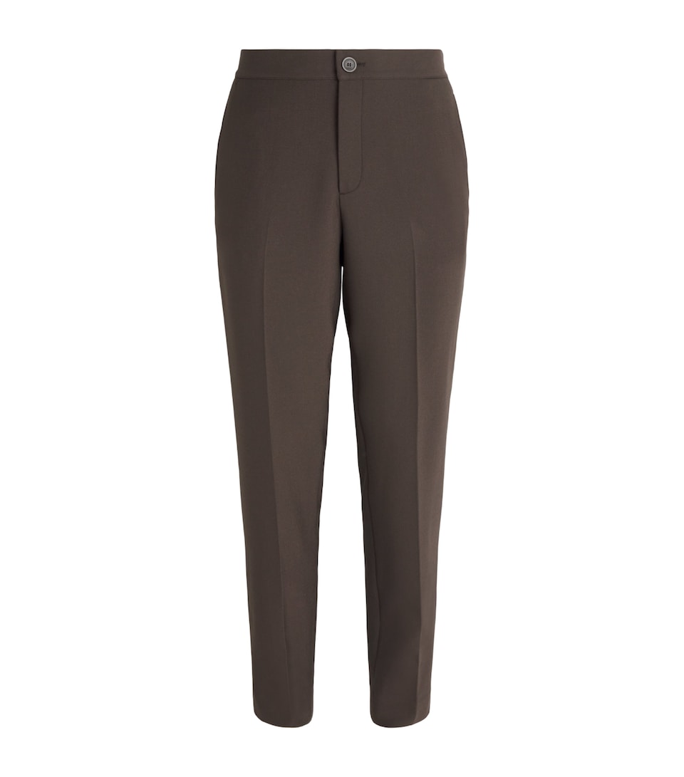 Sandro Paris Mens Stretch-Jersey Trousers Dark Taupe