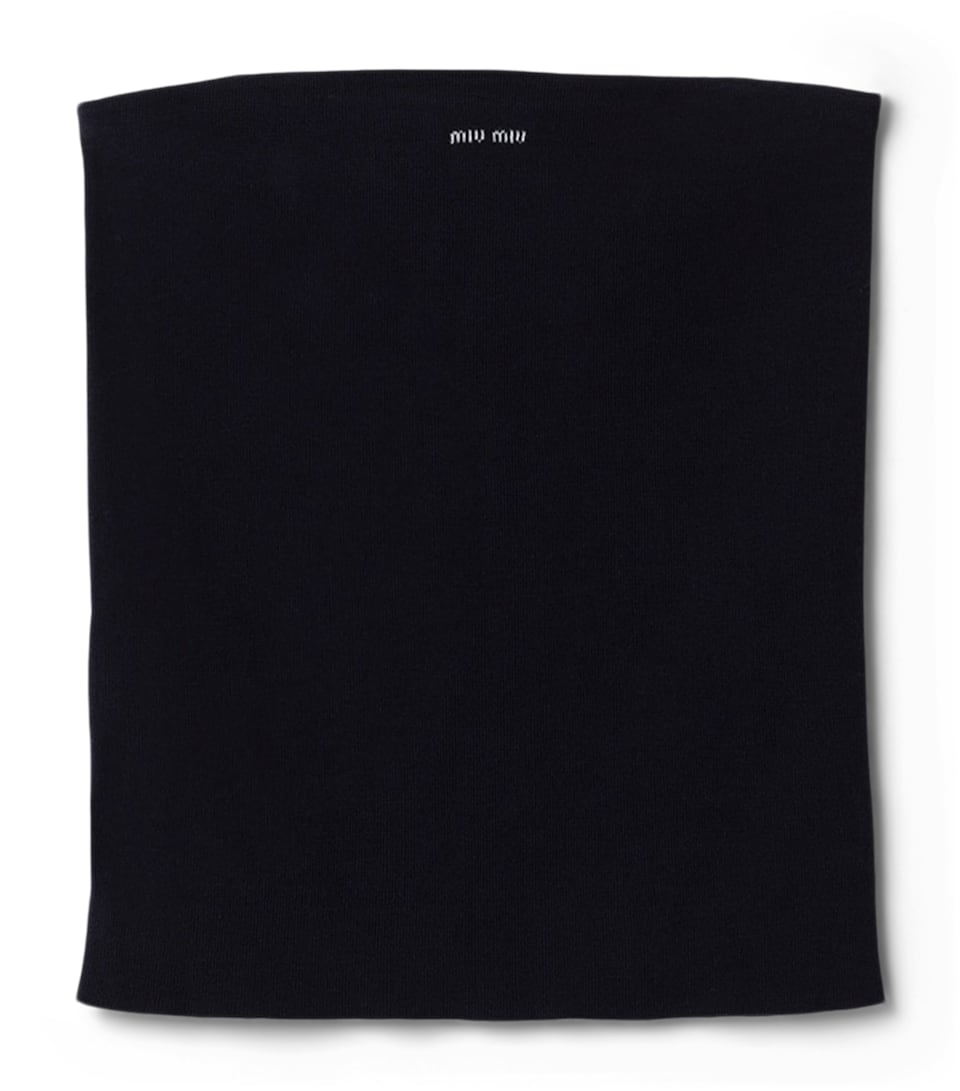 Cotton Knitted Logo Tube Top