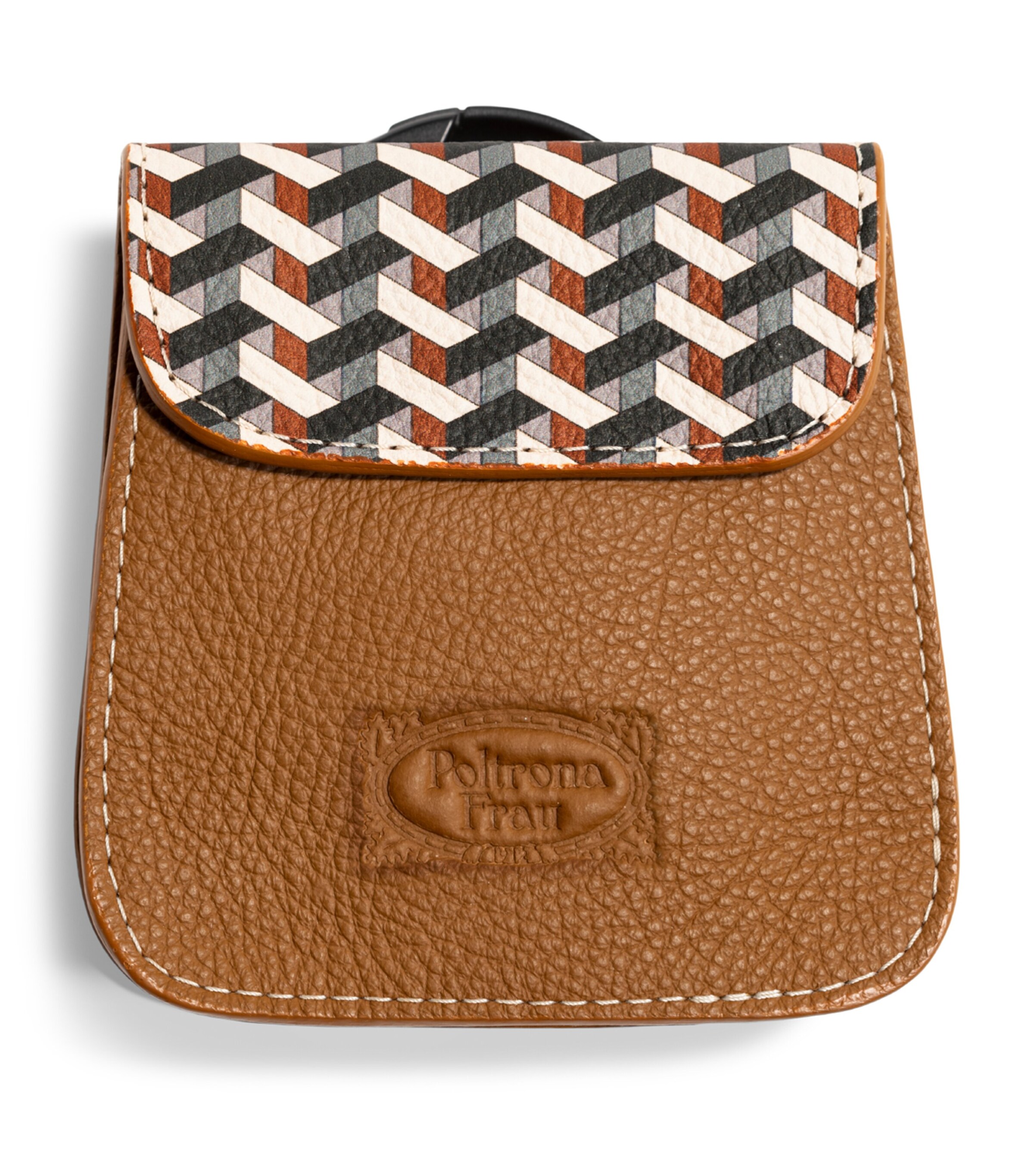 Poltrona Frau Leather Dog Treat Pouch Ecru/cammello