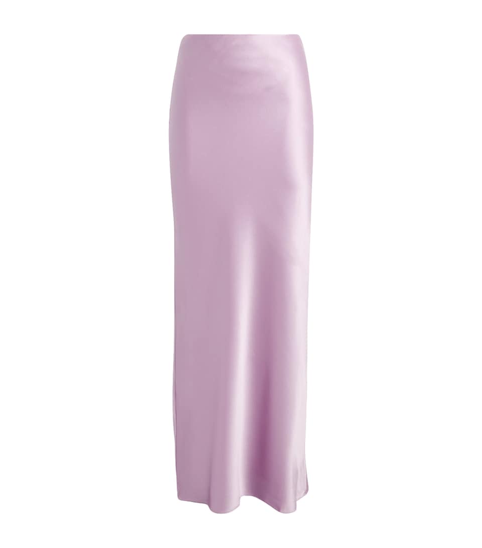 Cult Gaia Womens Silk Chantel Maxi Skirt Sweet Pea
