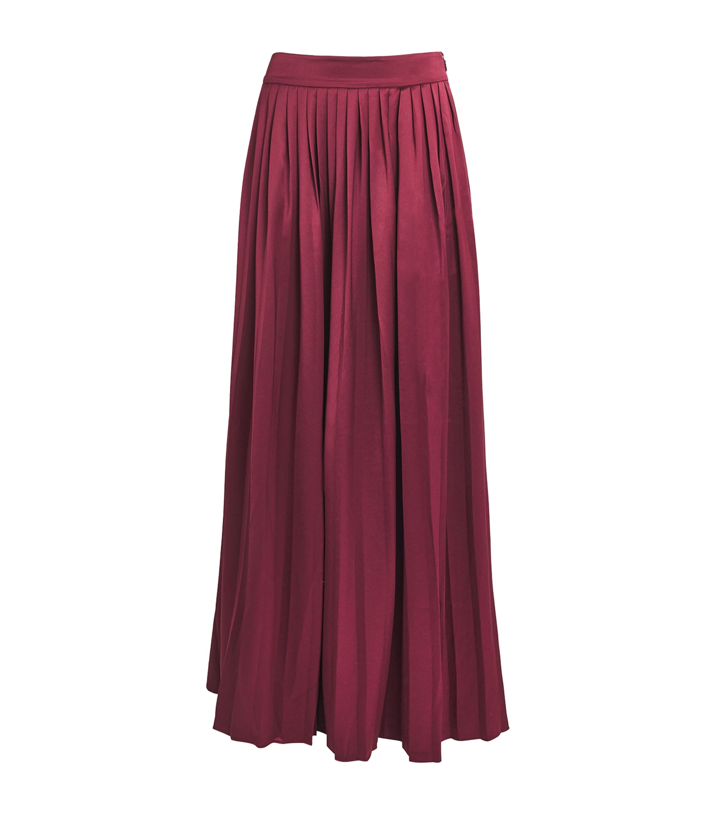 Toccin Womens Pleated Dillon Midi Skirt Wine