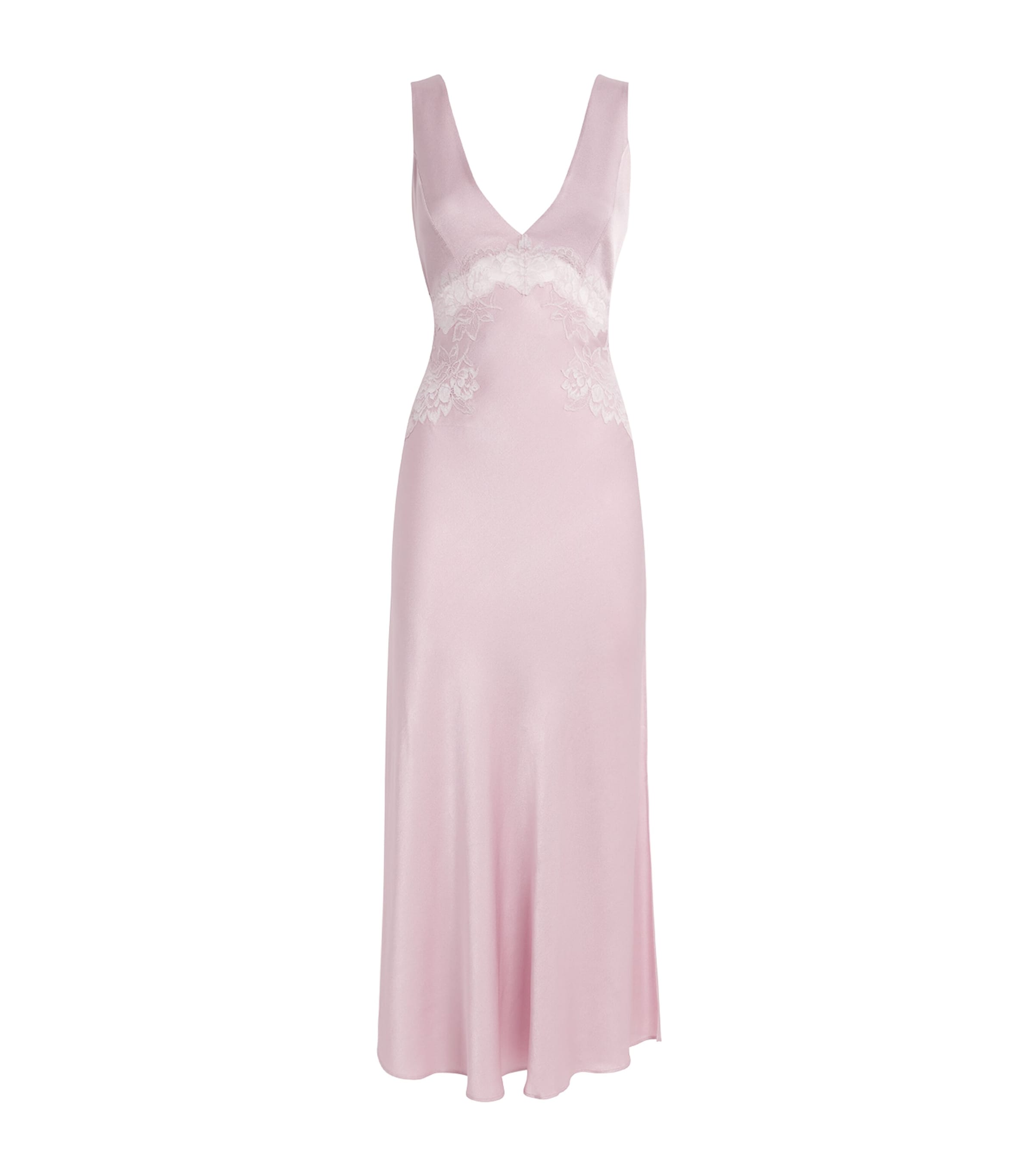 Bocan Womens Lace-Trim Beatrice Slip Dress Powder
