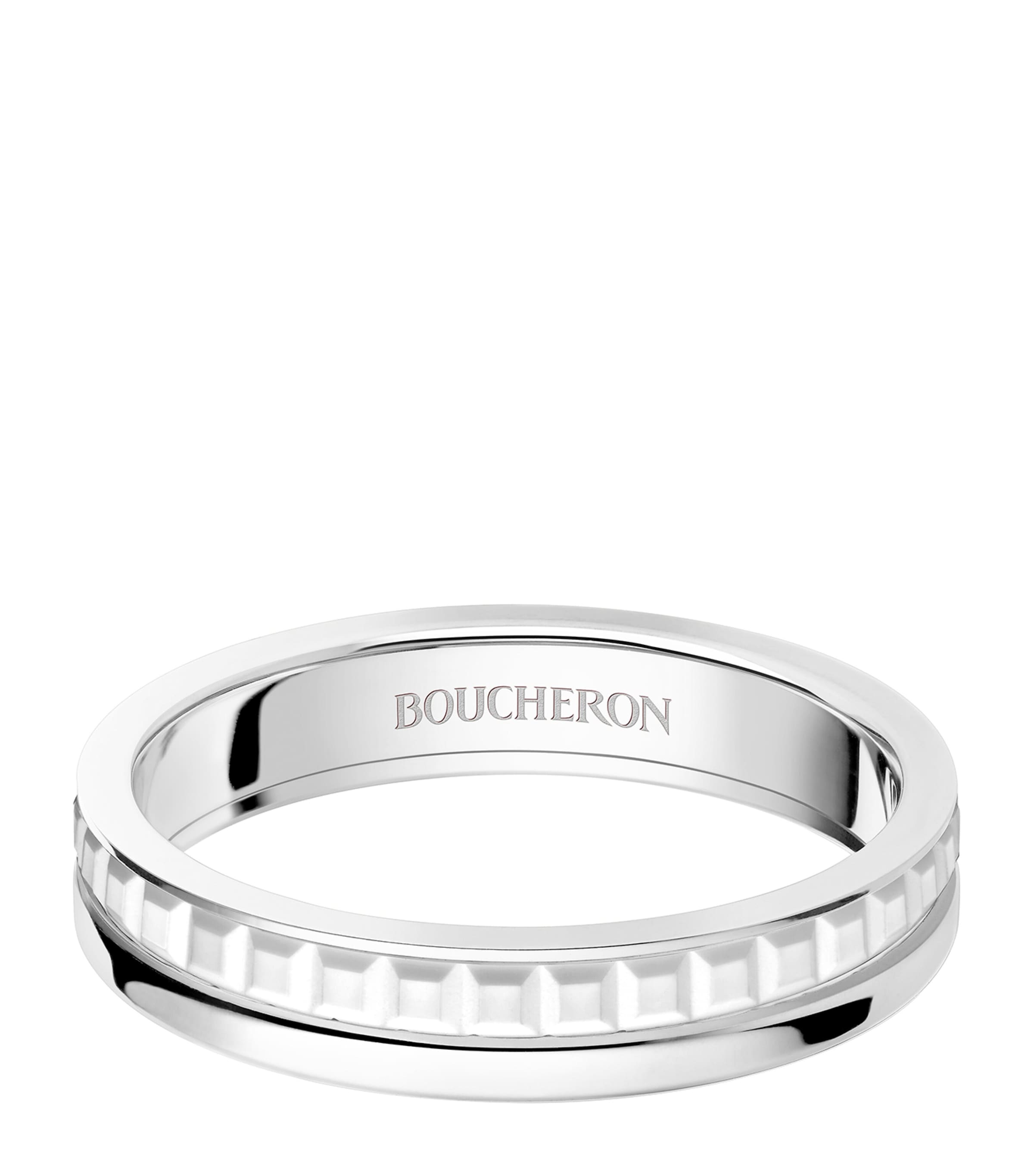 White Gold Quatre Double White Edition Wedding Band