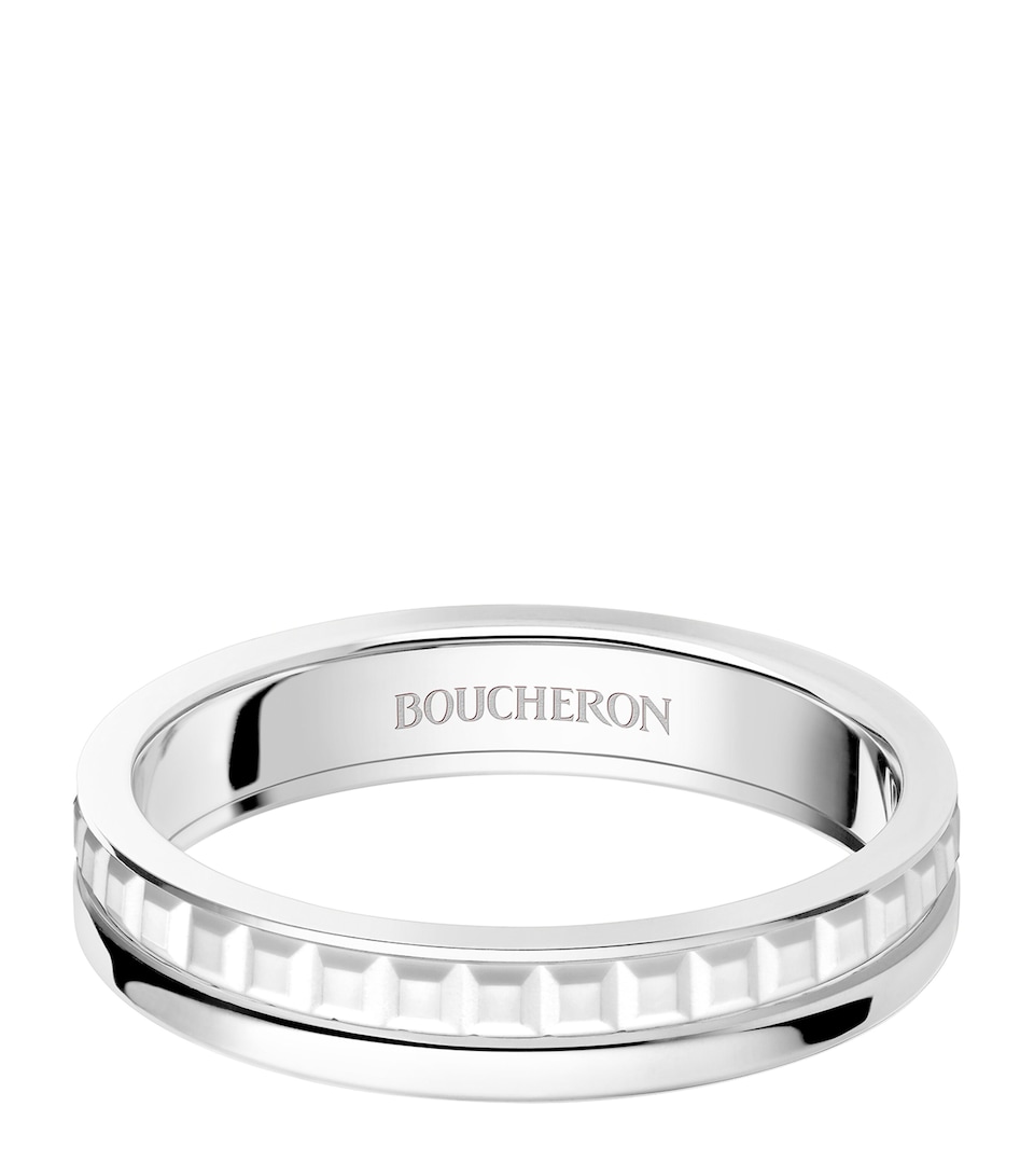 White Gold Quatre Double White Edition Wedding Band