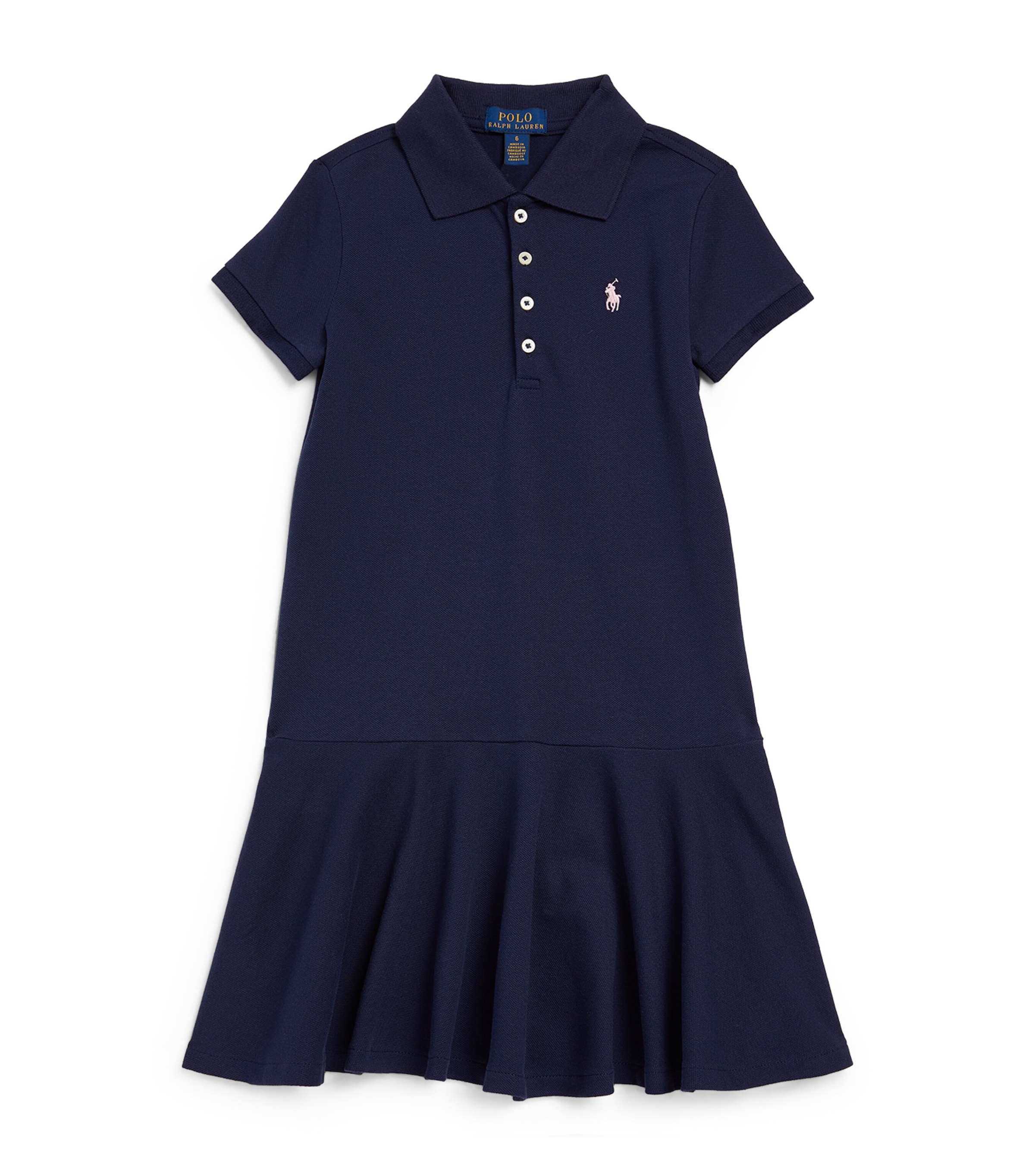 Ralph Lauren Kids Stretch-Cotton Polo Pony Dress (2-6 Years) Rfnd Navy