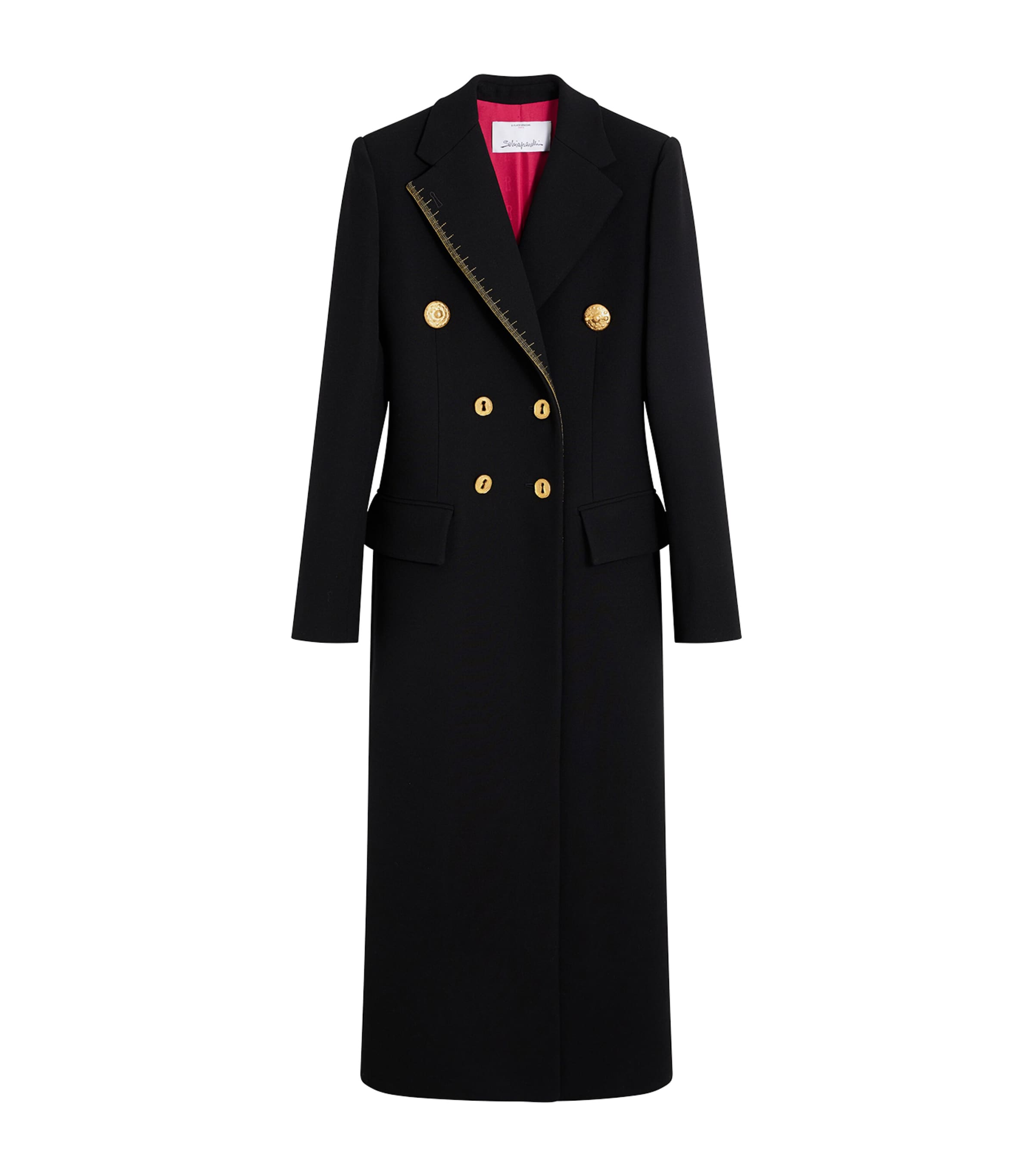 Schiaparelli Womens Measuring Tape Coat Black