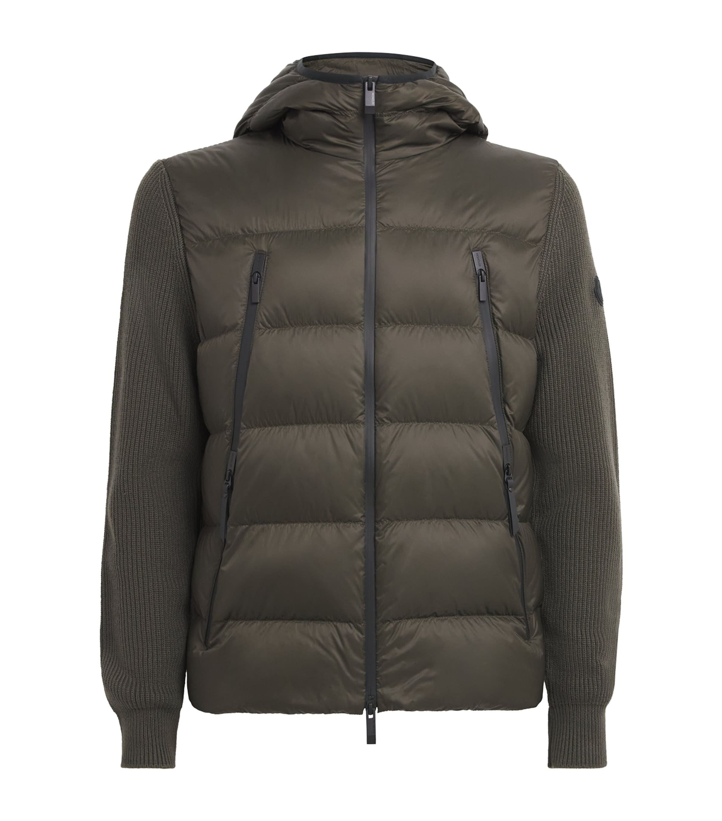 Moncler Mens Virgin Wool Down-Filled Hybrid Jacket