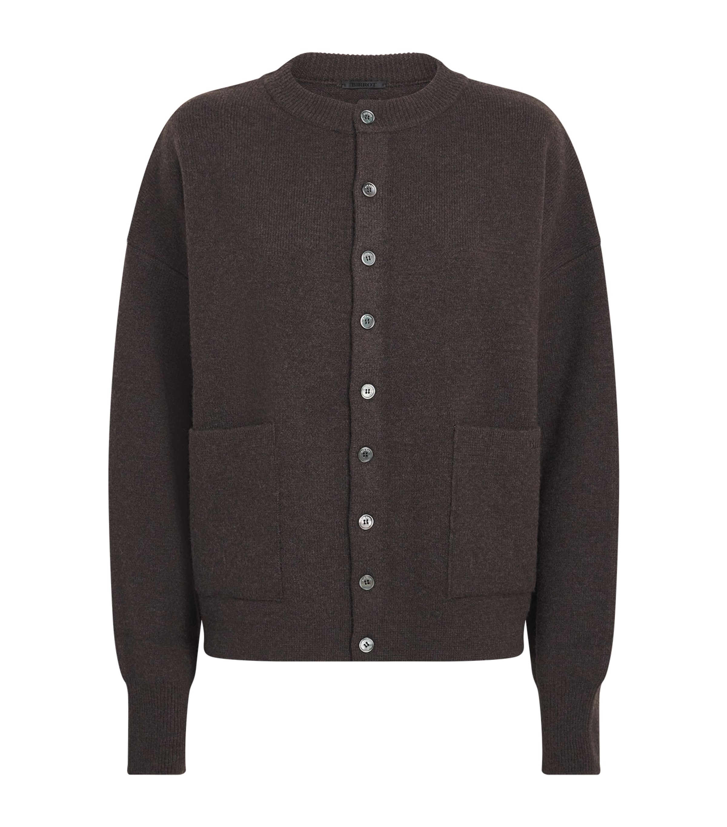 Birrot Womens Merino Wool Cardigan Brown
