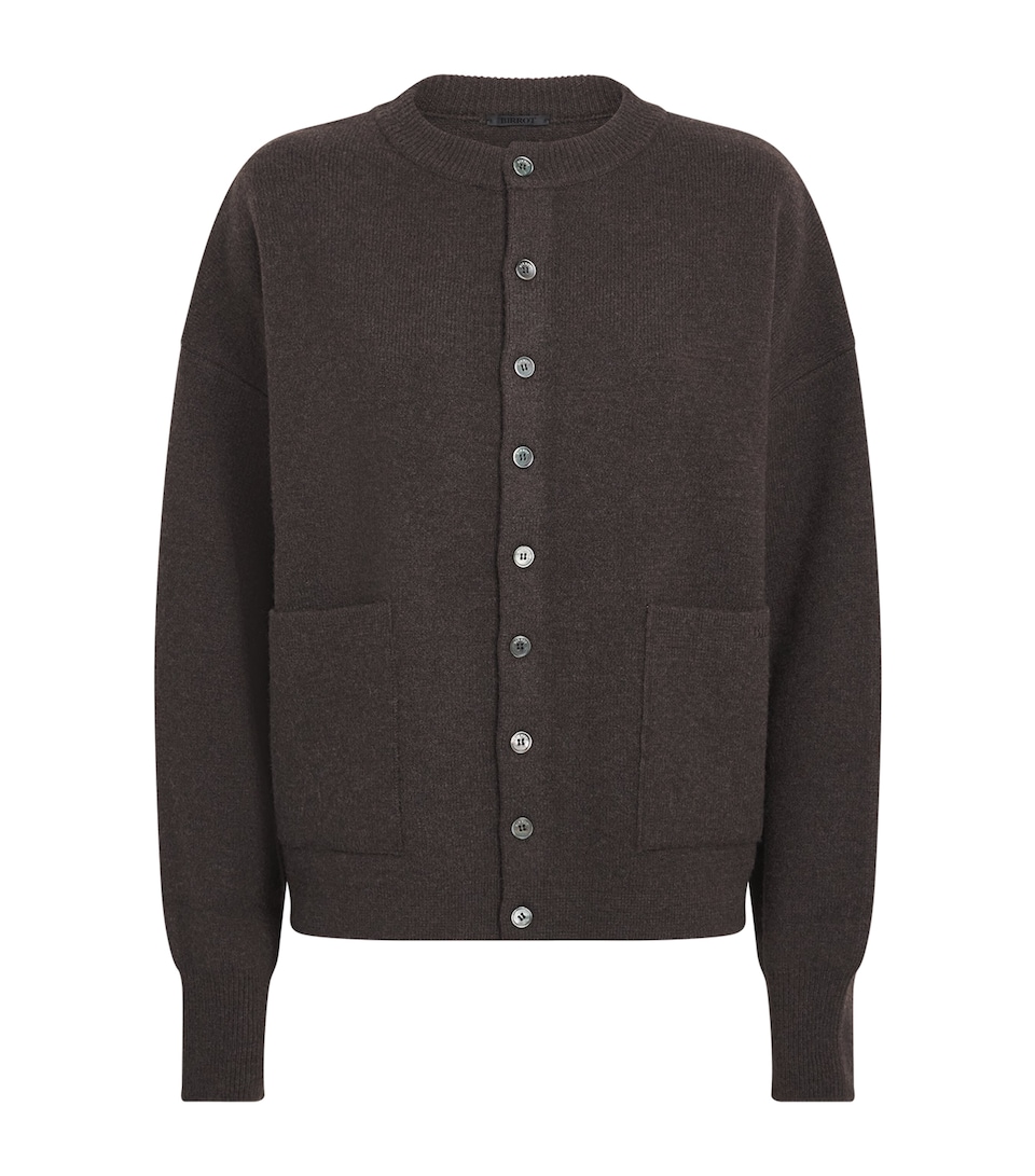 Birrot Womens Merino Wool Cardigan Brown