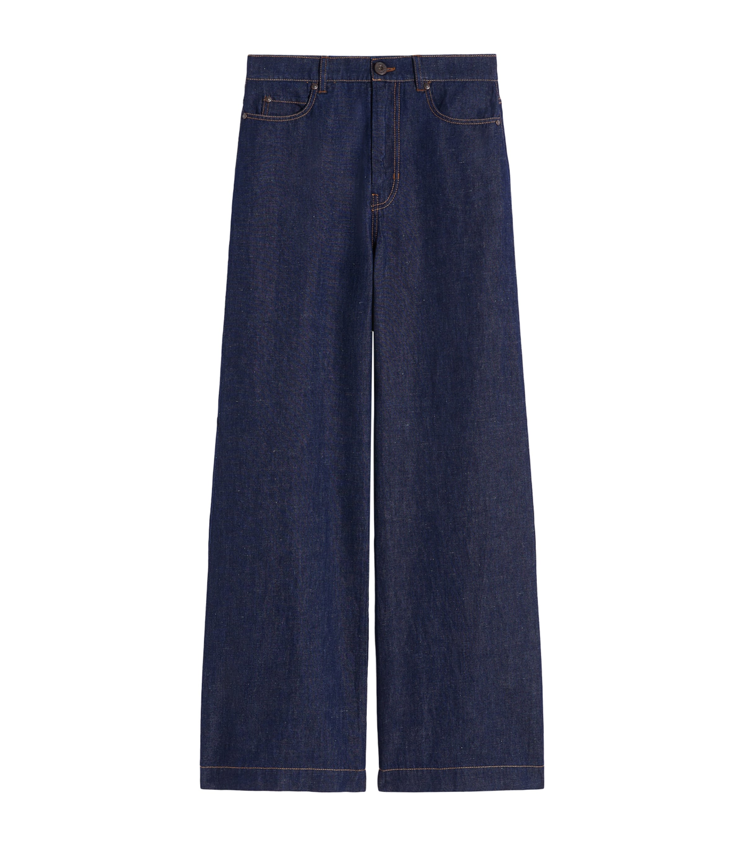Weekend Max Mara Womens Wide-Leg Jeans Navy