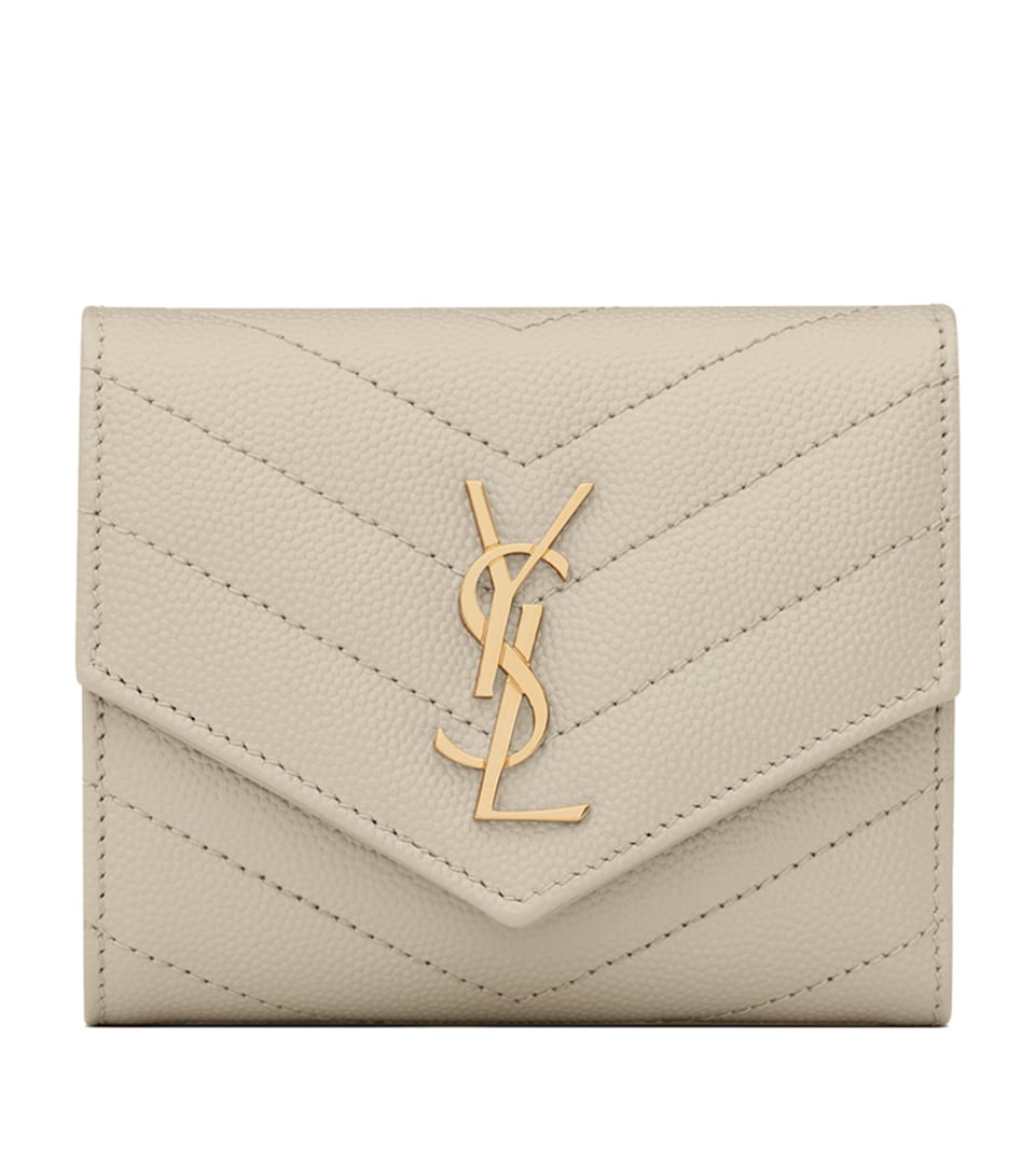 Saint Laurent Small Monogram Matelassé Envelope Wallet
