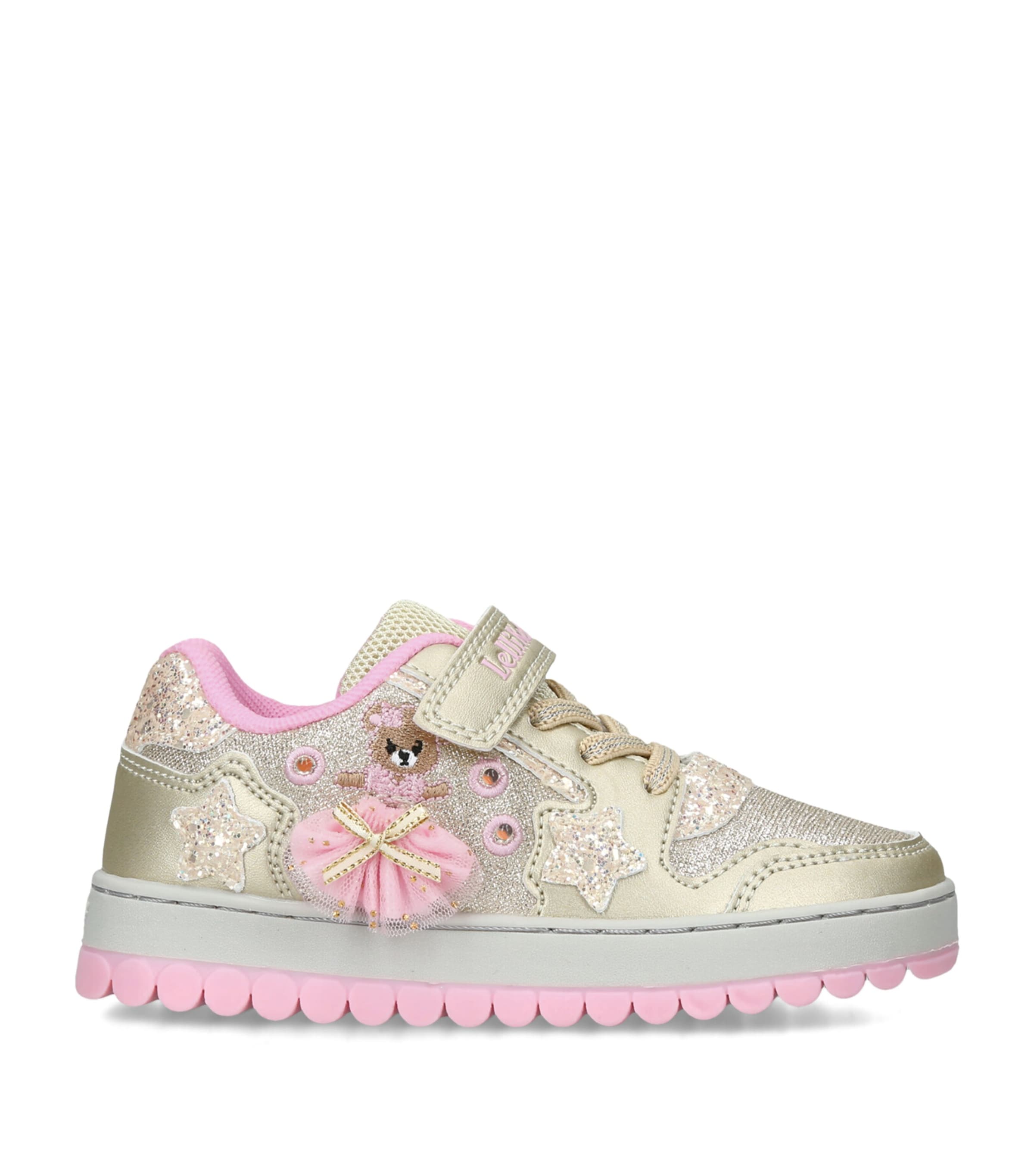 Lelli Kelly Metallic Leather Mille Stelle Sneakers Gold Comb