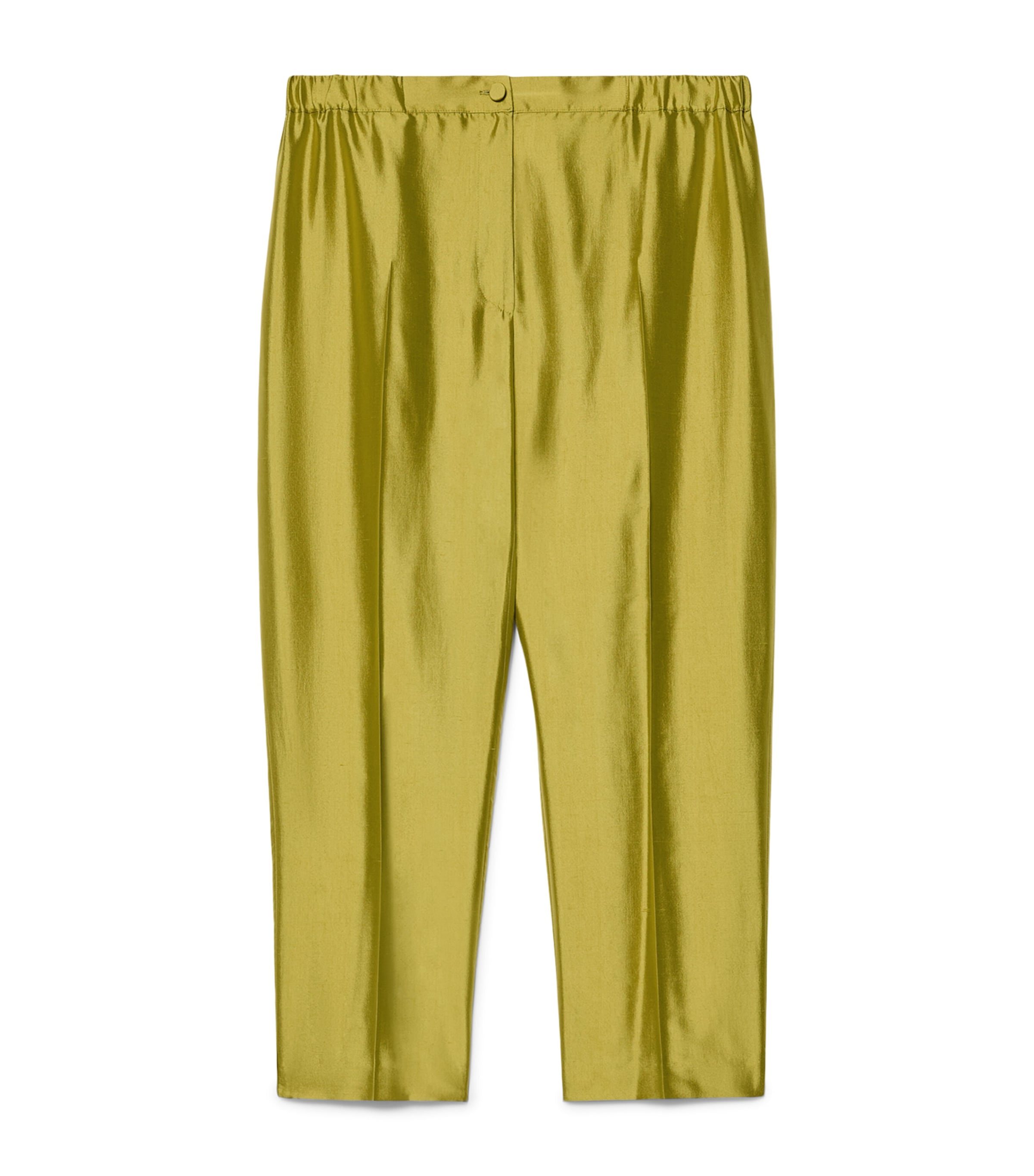 Marina Rinaldi Womens Silk Tailored Trousers Olive Green