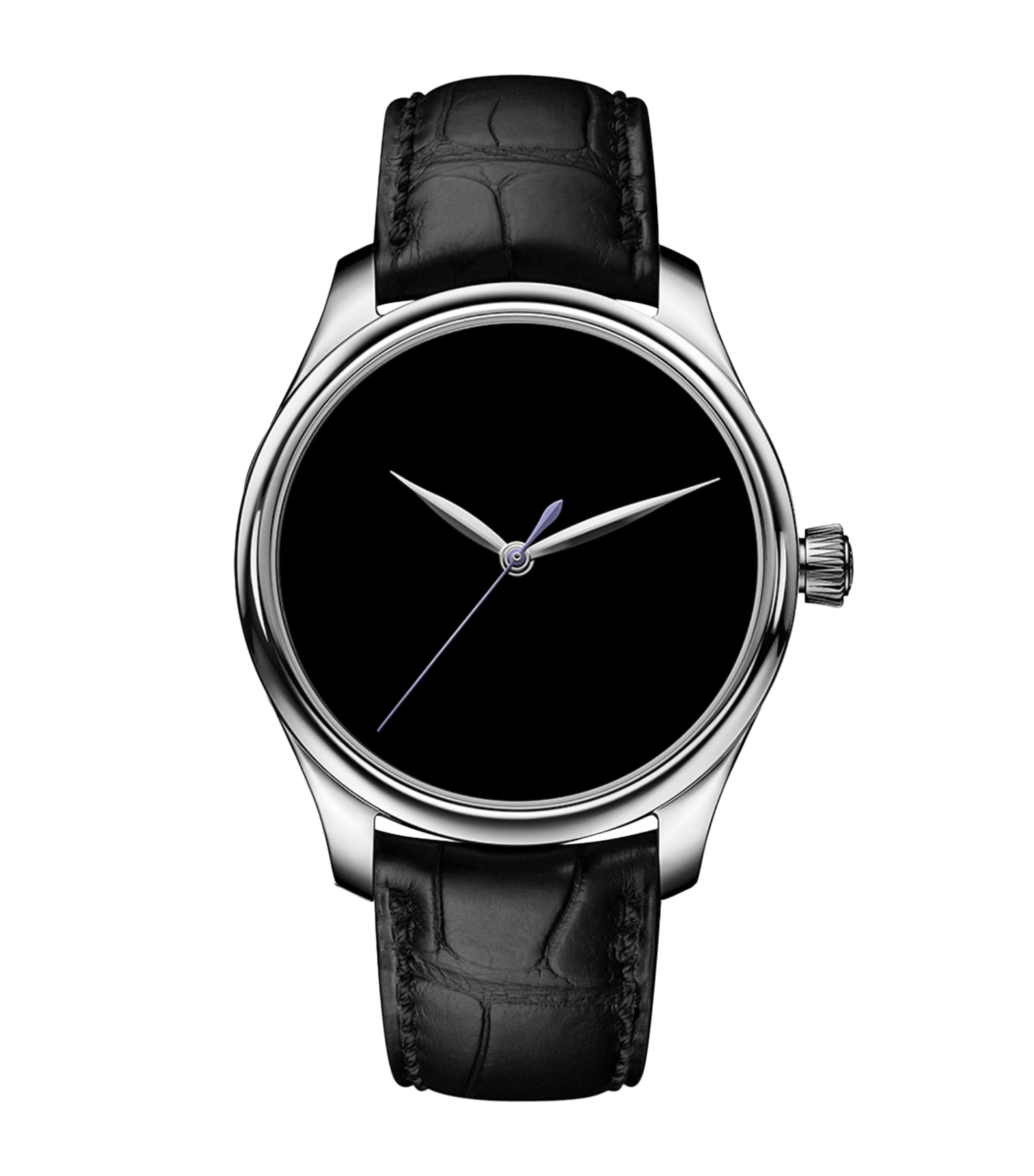 H. Moser & Cie Stainless Steel Endeavour Centre Seconds Concept Vantablack Watch 40mm Black