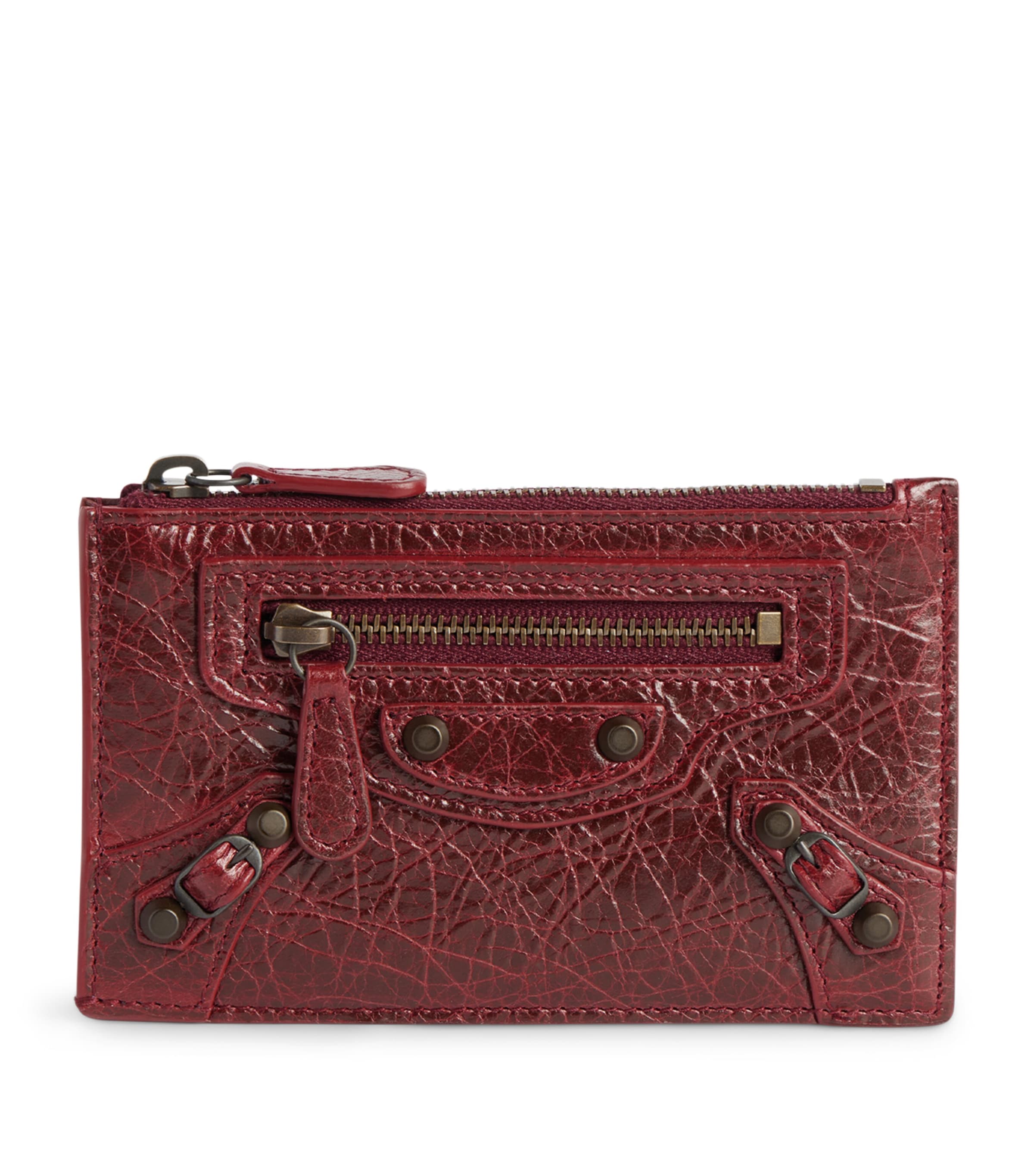 Balenciaga Crinkled Lambskin Le City Card Holder