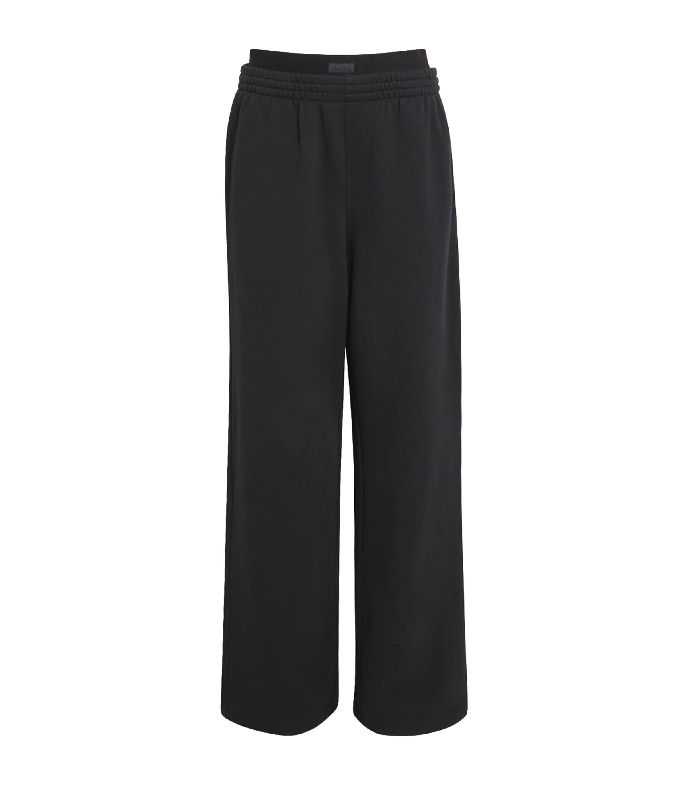 Cotton-Blend Double-Waistband Sweatpants