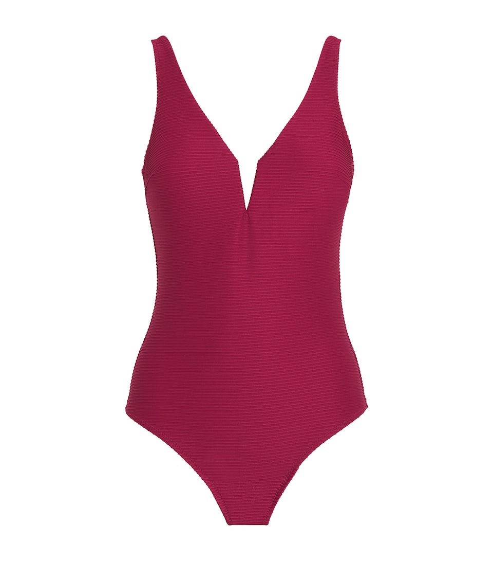 Ribbed Cassis Swimsuit