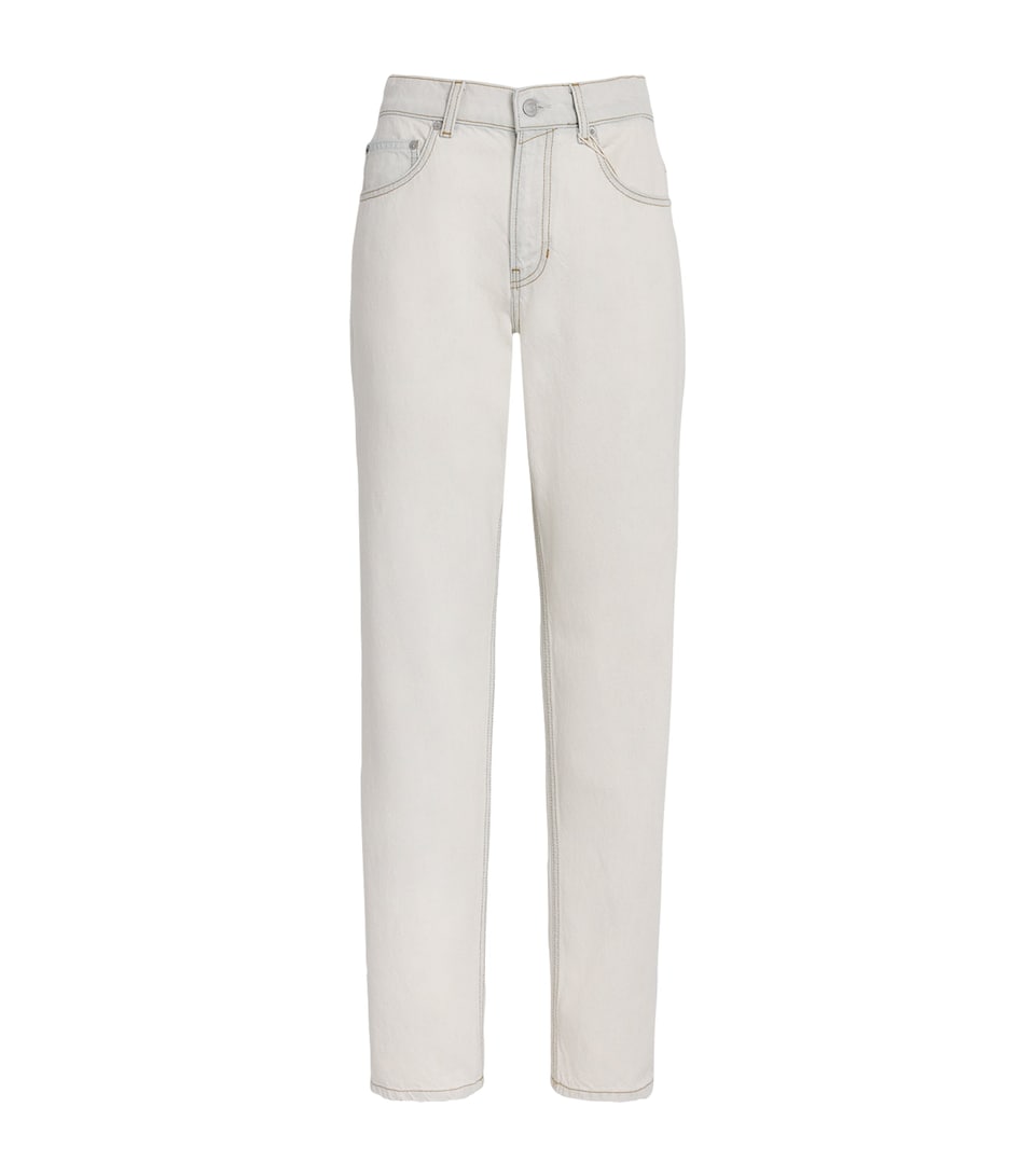 Guest In Residence Womens Everyday Mid-Rise Straight Jeans Aspen