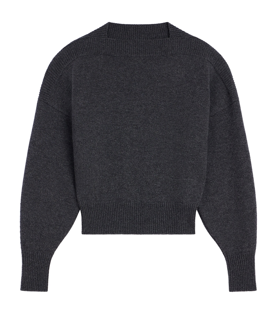 Givenchy Womens Wool Square-Neck Sweater