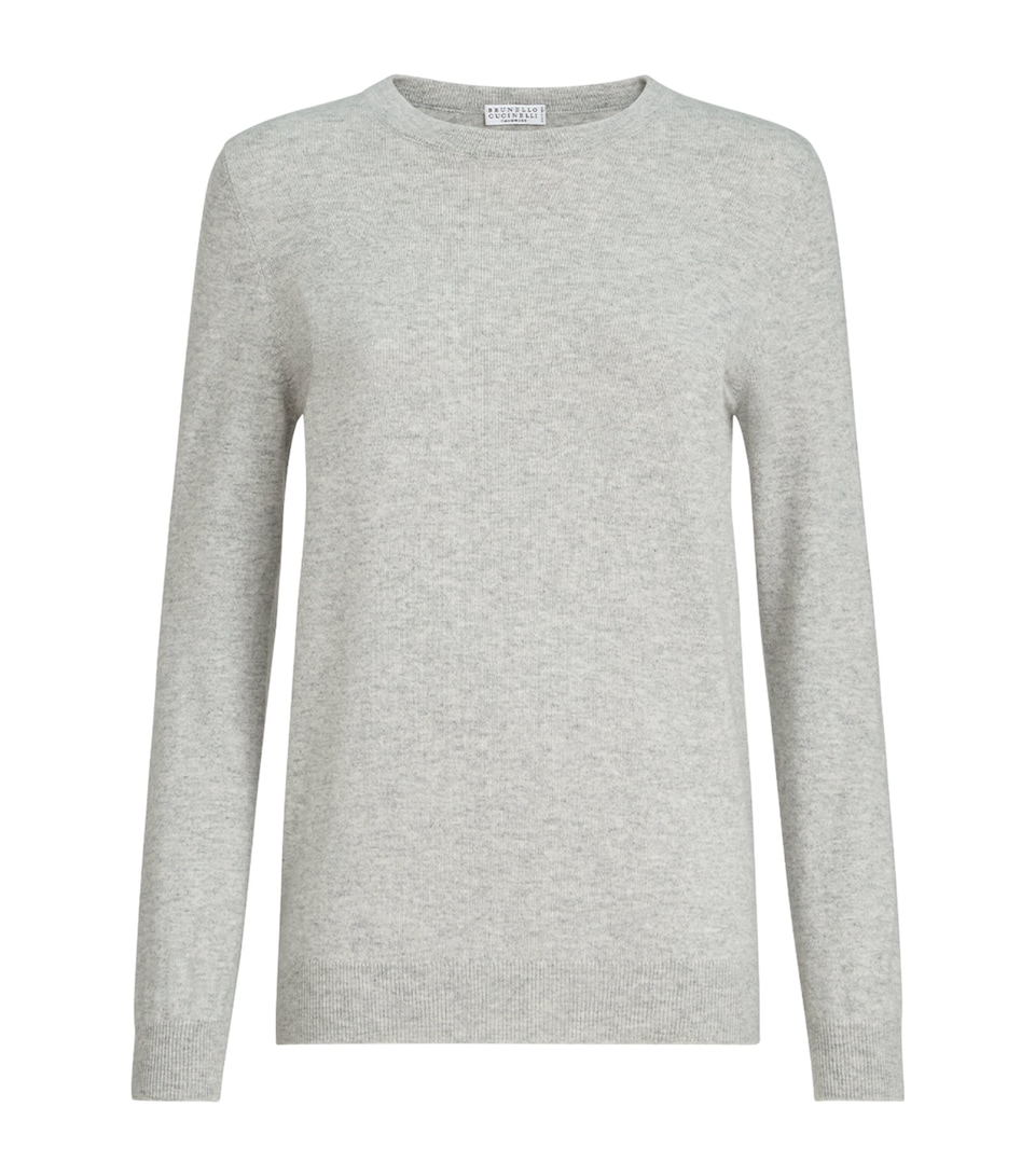 Brunello Cucinelli Womens Cashmere Monili-Trim Sweater